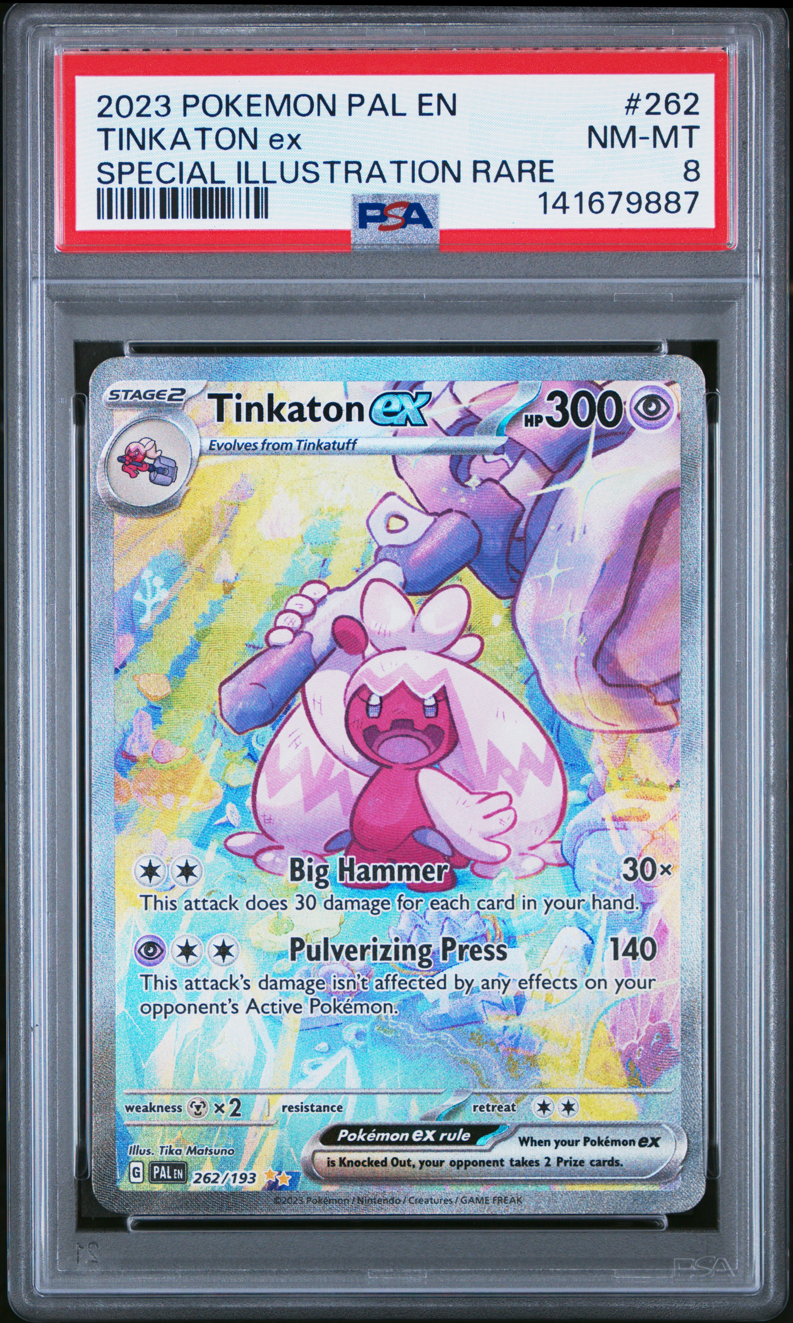 2023 #262 Tinkaton EX PSA 8 Pal EN-Paldea Evolved Pokemon