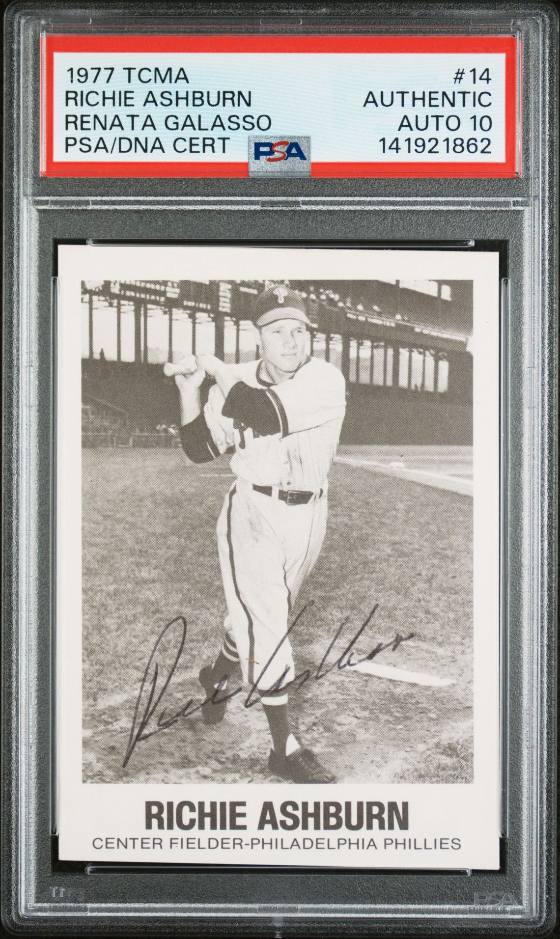 1977 TCMA RENATA GALASSO #14 Richie Ashburn front