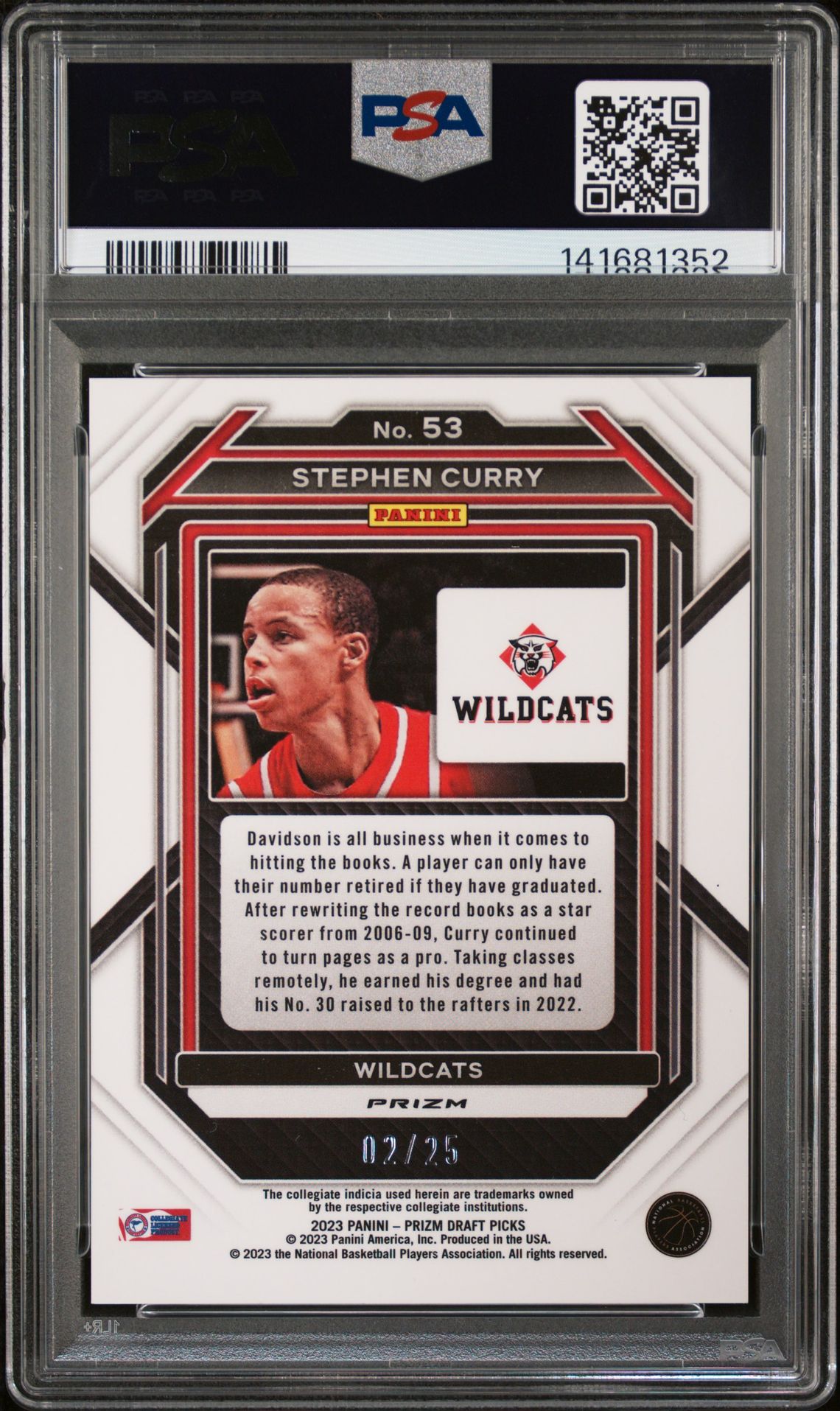 2023 Panini Prizm Draft Picks Stephen Curry #53 (Mojo Prizm) Nm-Mt 8 back