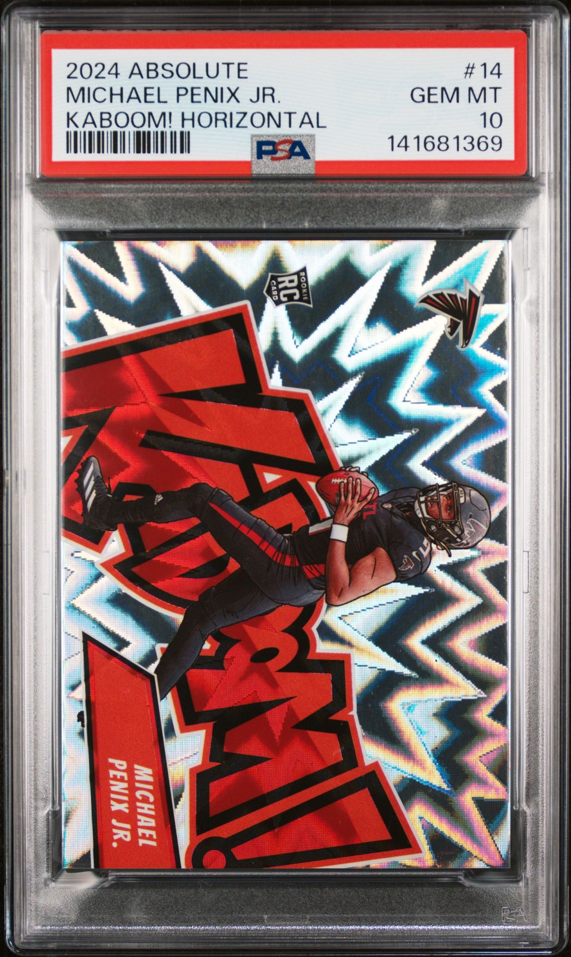 2024 Panini Absolute Kaboom! Horizontal Michael Penix Jr. #14 Gem Mt 10 front