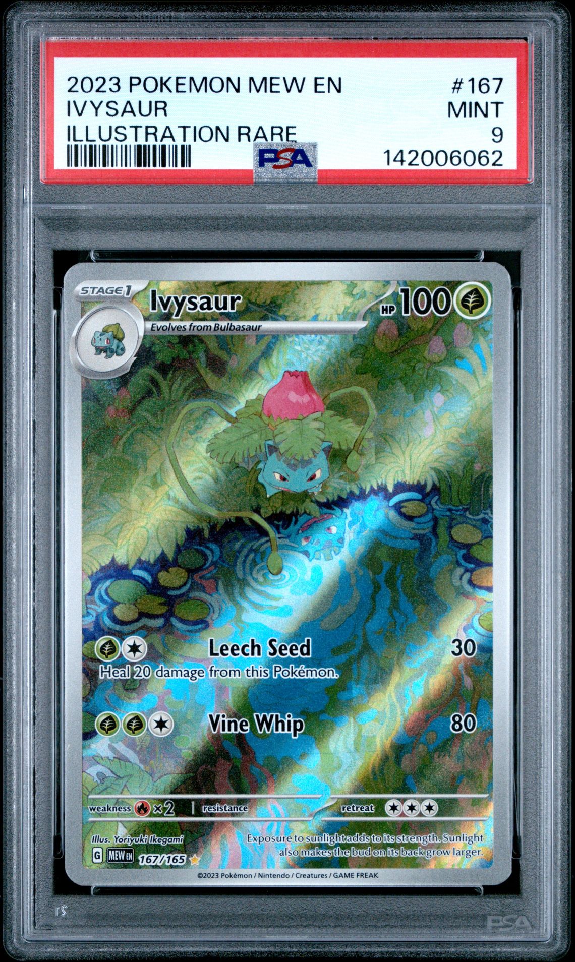 2023 Pokemon Mew En-151 Ivysaur #167 (Illustration Rare) Mint 9 front
