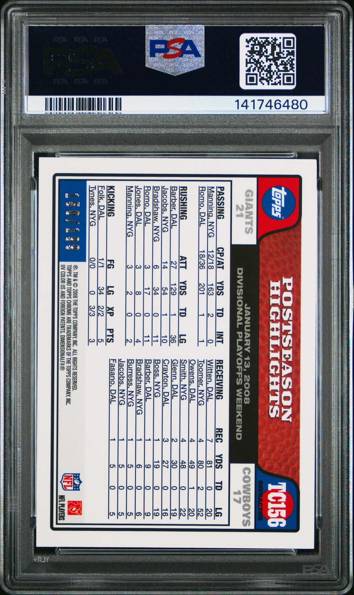 2008 Topps Chrome R.w. Mcquarters #Tc156 (Gold Refractor) Nm-Mt 8 back