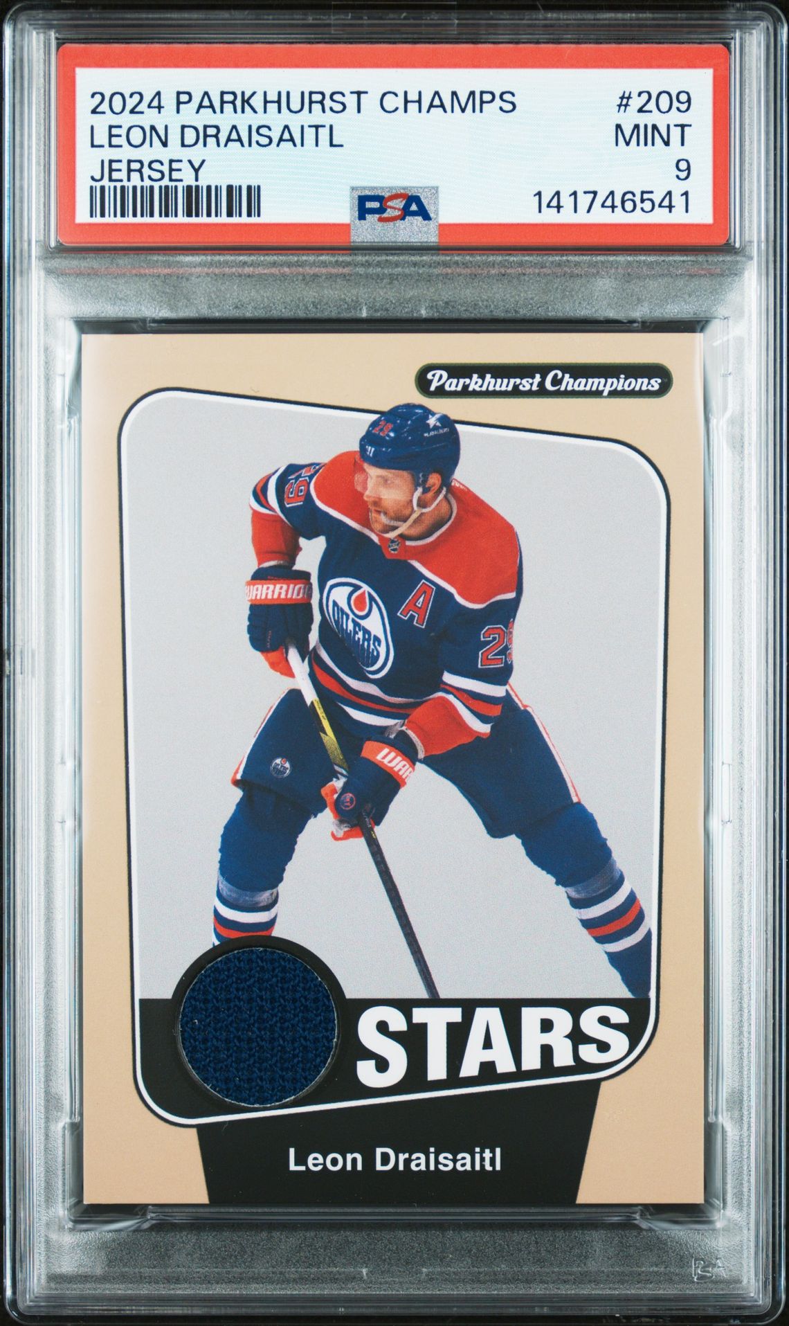 2024 Upper Deck Parkhurst Champions Leon Draisaitl #209 (Jersey) Mint 9 front