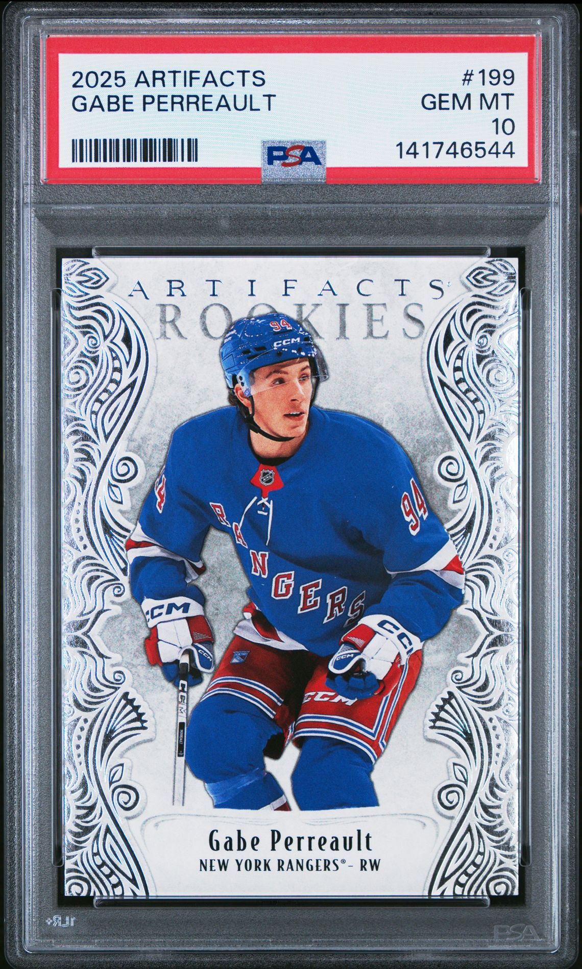 2025 Upper Deck Artifacts Gabe Perreault #199 Gem Mt 10 front