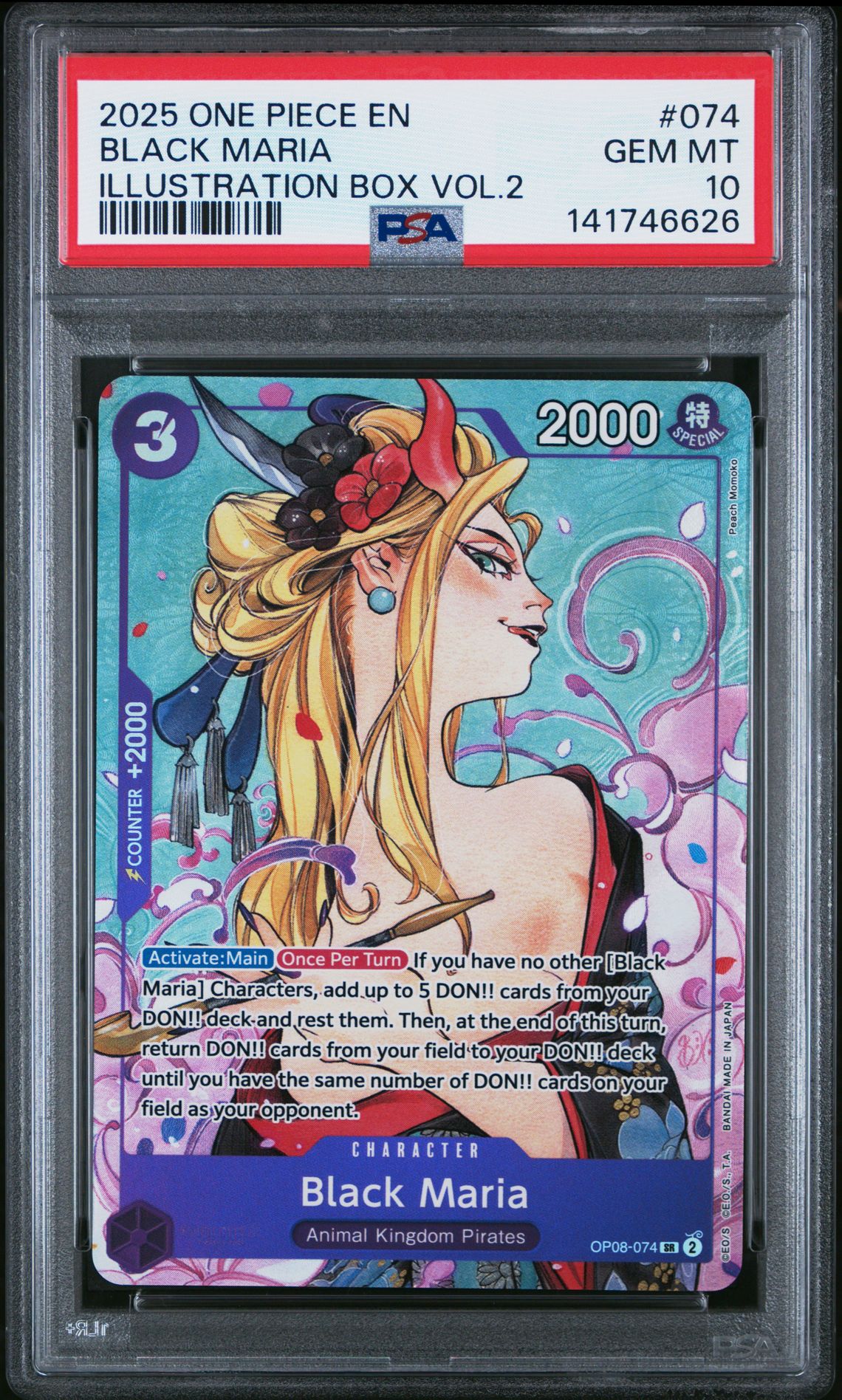 2025 One Piece ONE PIECE PROMOS ILLUSTRATION BOX VOL.2 #074 Black Maria front