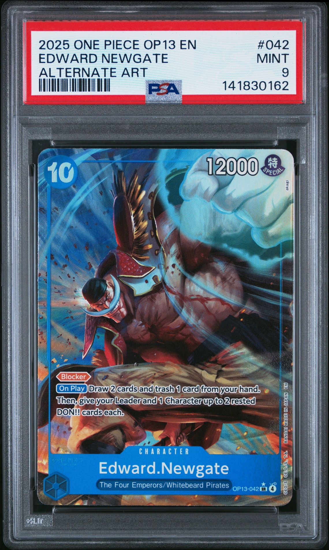 2025 One Piece Op13-Carrying On His Will Edward Newgate #042 (Alternate Art) Mint 9 front
