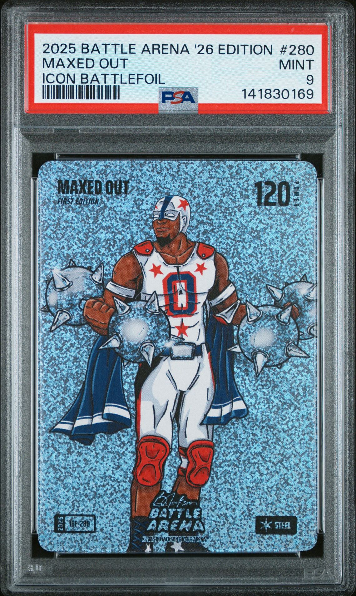 2025 Bo Jackson Battle Arena 2026 Edition Icon Battlefoil Maxed Out #280 Mint 9 front