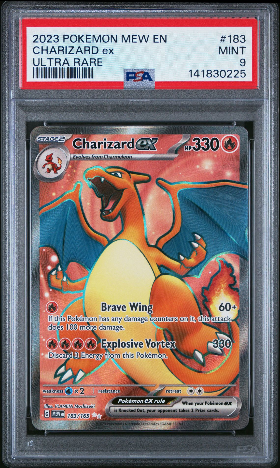 2023 Pokemon Mew En-151 Charizard Ex #183 (Ultra Rare) Mint 9 front