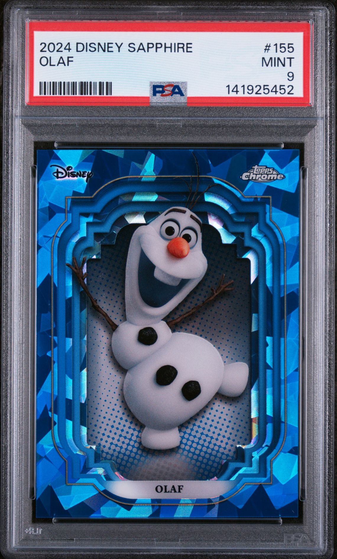 2024 Topps TOPPS CHROME DISNEY SAPPHIRE EDITION #155 Olaf front