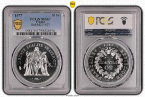 1977 50 Fr Gad-882 F-427 MS67
