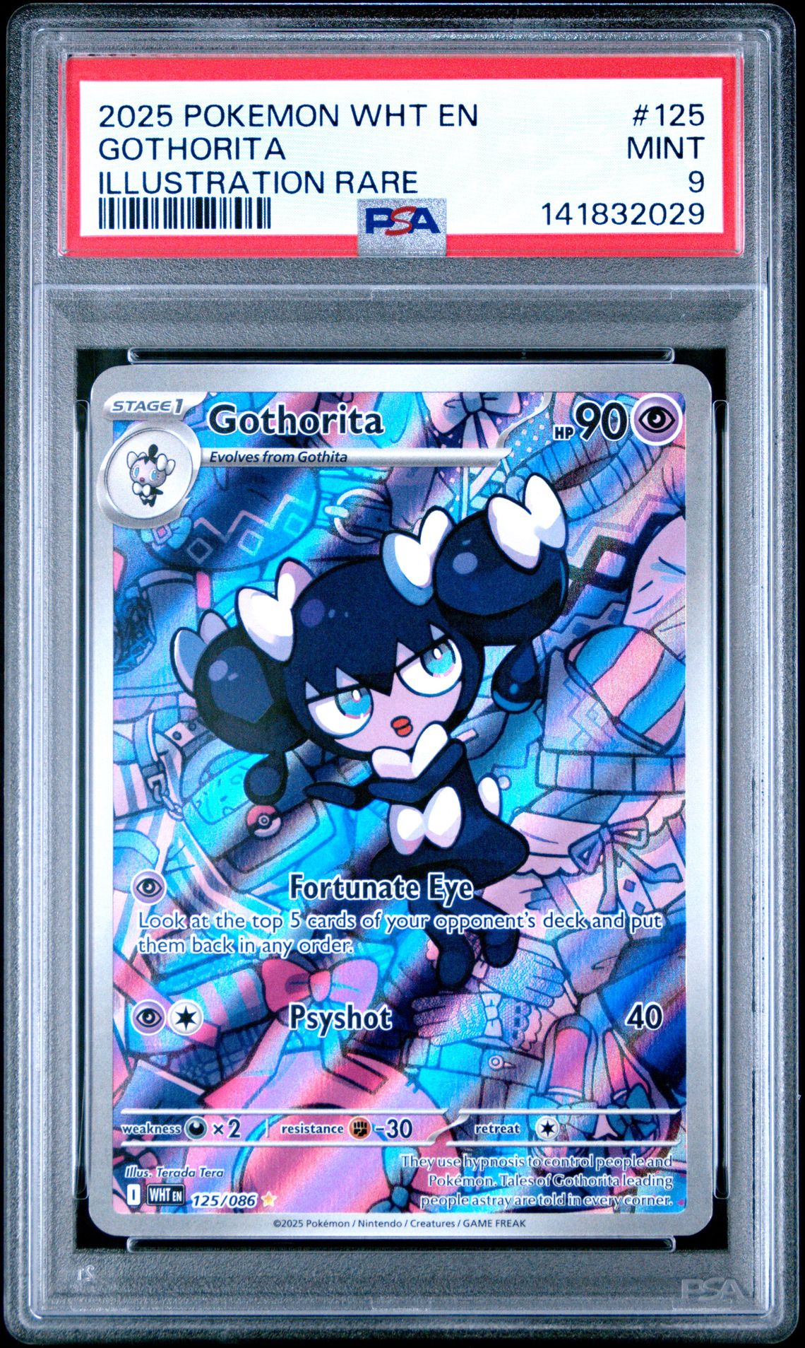 2025 Pokemon Wht En-White Flare Gothorita #125 (Illustration Rare) Mint 9 front