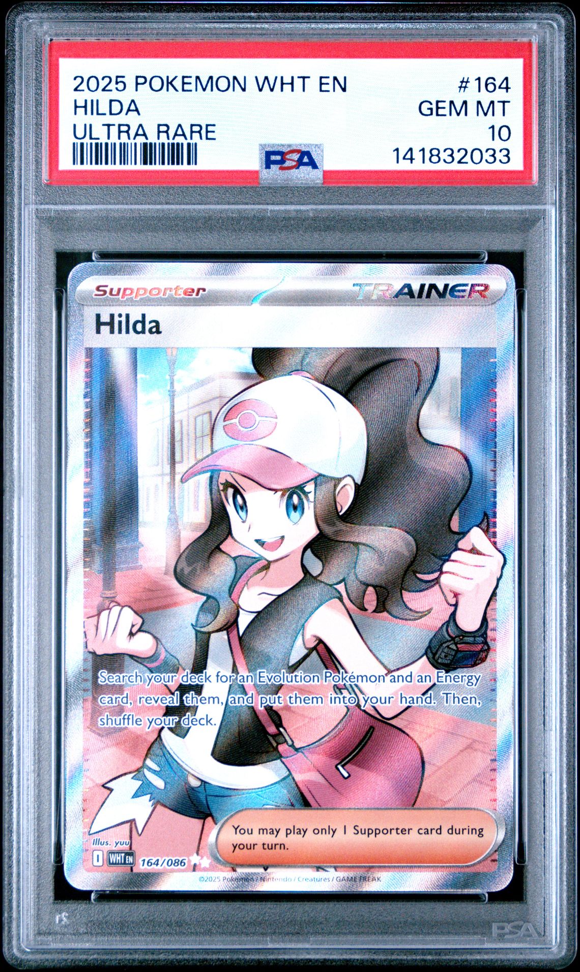 2025 Pokemon Wht En-White Flare Hilda #164 (Ultra Rare) Gem Mt 10 front