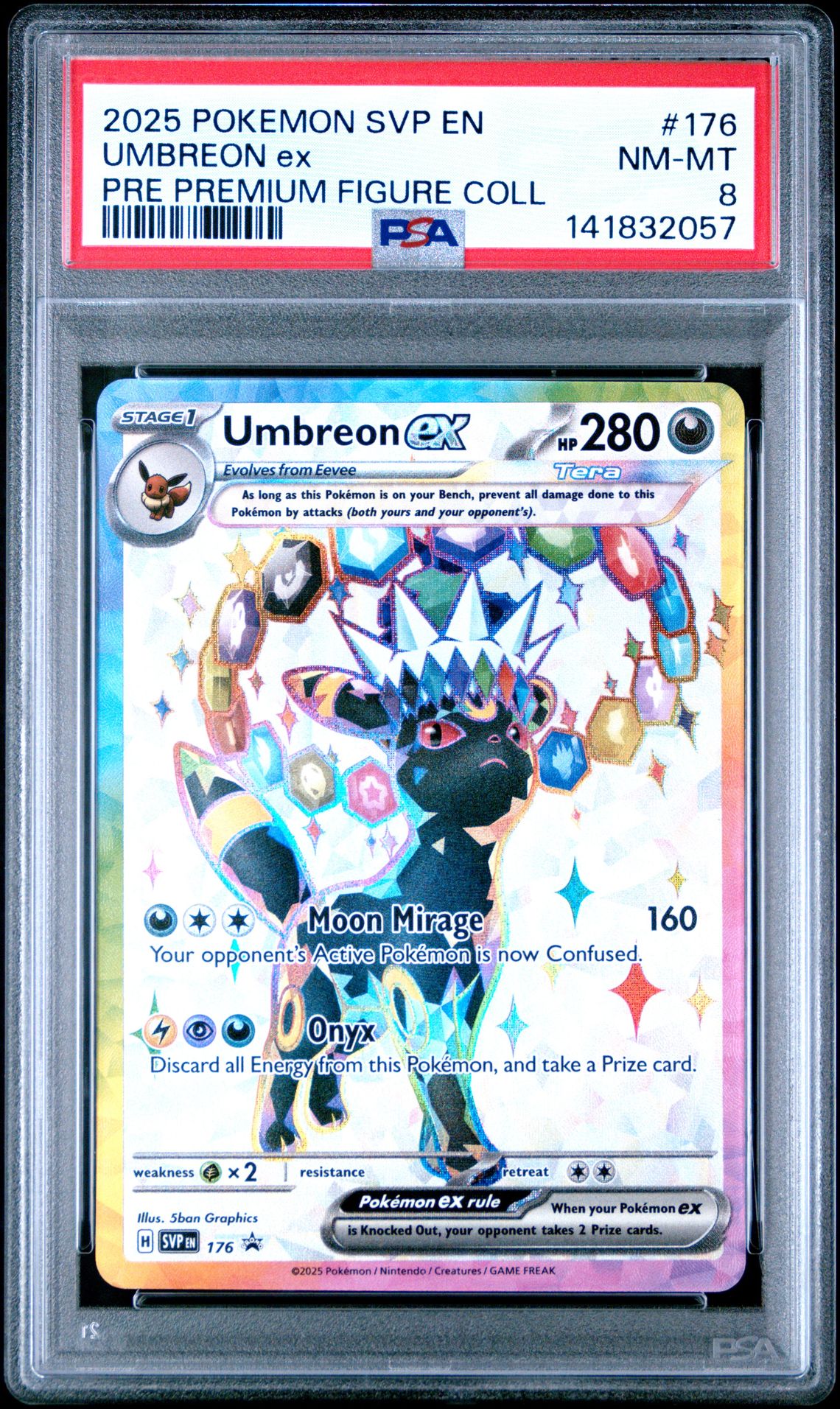 2025 Pokemon Svp En-Sv Black Star Promo Umbreon Ex #176 (Pre Premium Figure Coll) Nm-Mt 8 front