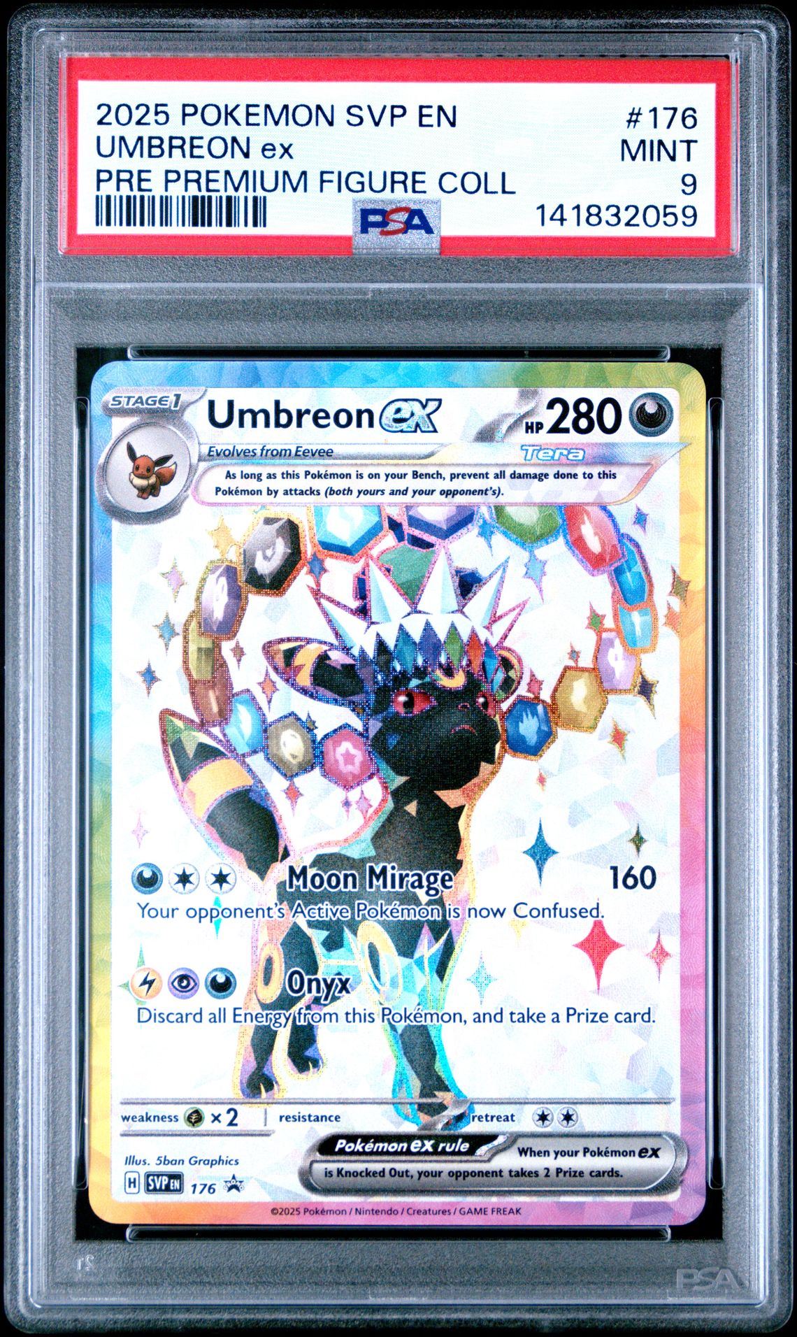 2025 Pokemon Svp En-Sv Black Star Promo Umbreon Ex #176 (Pre Premium Figure Coll) Mint 9 front
