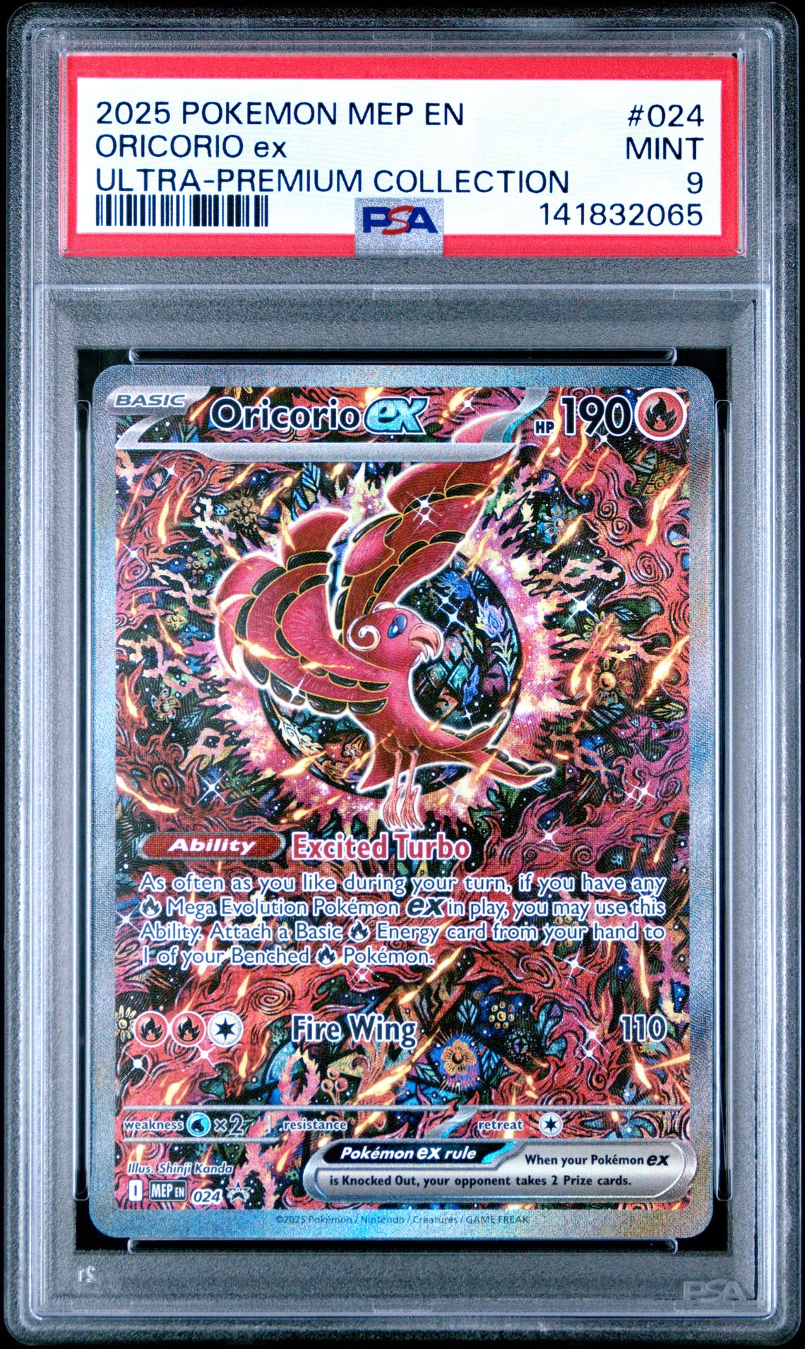 2025 Pokemon Mep En-Me Black Star Promo Oricorio Ex #024 (Ultra-Premium Collection) Mint 9 front