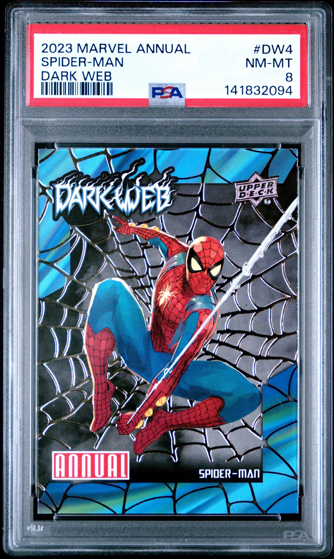 2023-2024 Upper Deck Marvel Annual Dark Web Spider-Man #Dw4 Nm-Mt 8 front