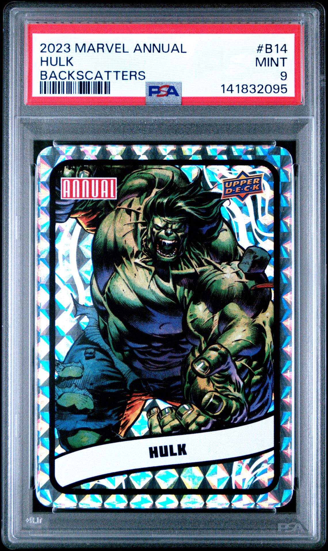 2023-2024 Upper Deck Marvel Annual Backscatters Hulk #B14 Mint 9 front