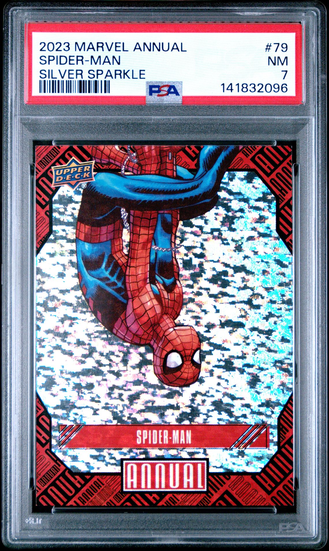 2023-2024 Upper Deck Marvel Annual Spider-Man #79 (Silver Sparkle) Nm 7 front
