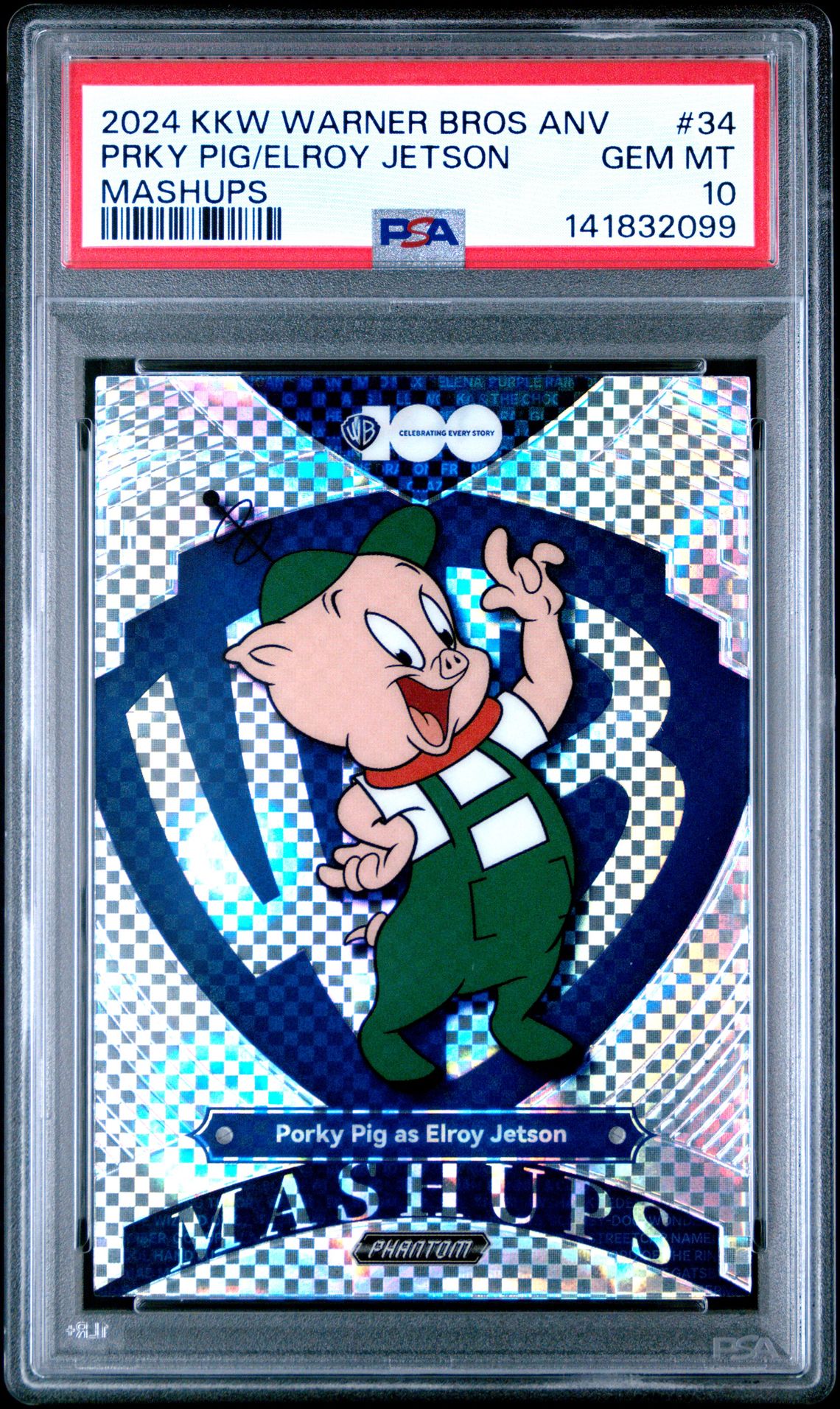 2024 Kakawow Phantom Warner Bros. 100Th Anniversary Mashups Prky Pig/Elroy Jetson #34 Gem Mt 10 front