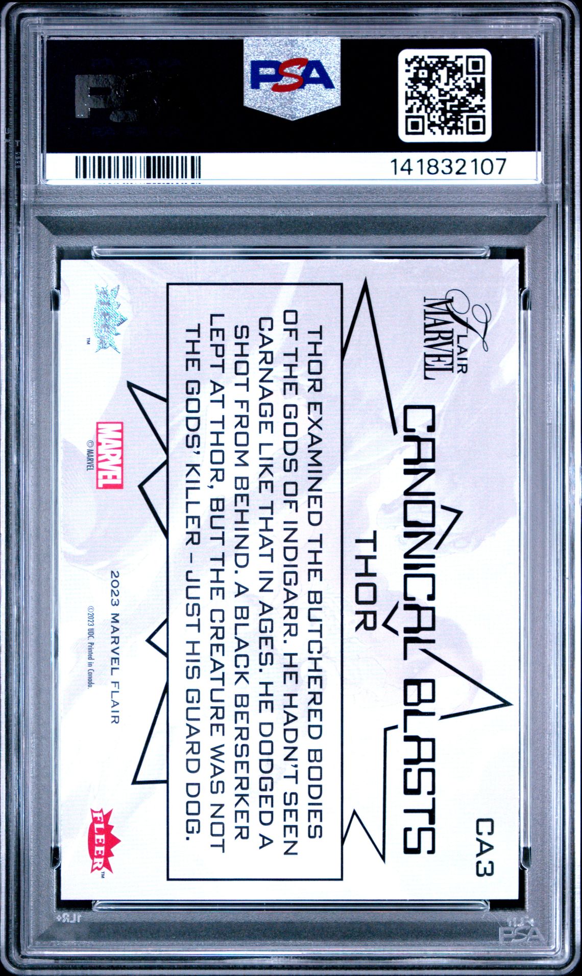 2024 Upper Deck Flair Marvel Canonical Blasts Avengers Thor #Ca3 Nm-Mt 8 back