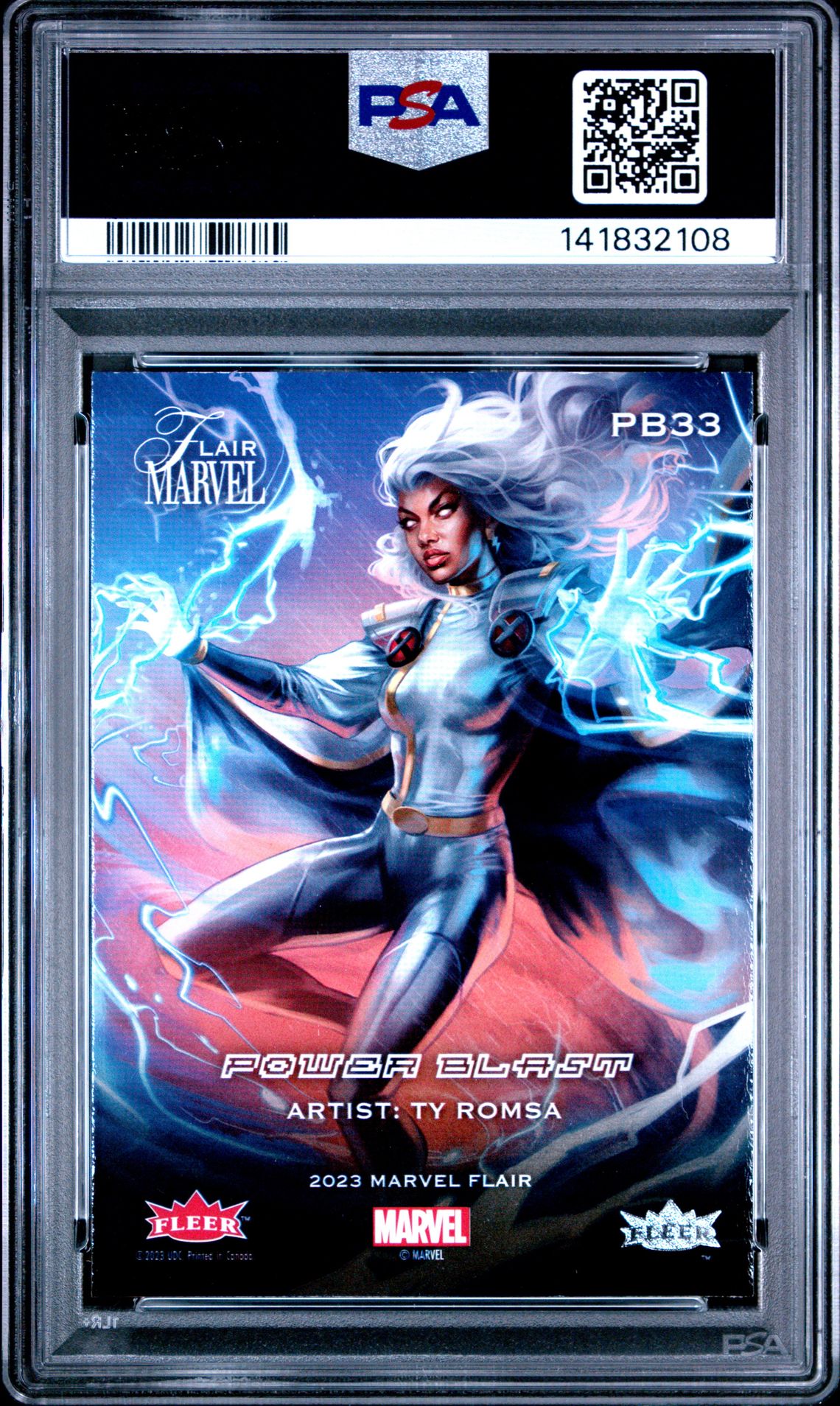2024 Upper Deck Flair Marvel Powerblast Storm #Pb33 Nm-Mt 8 back