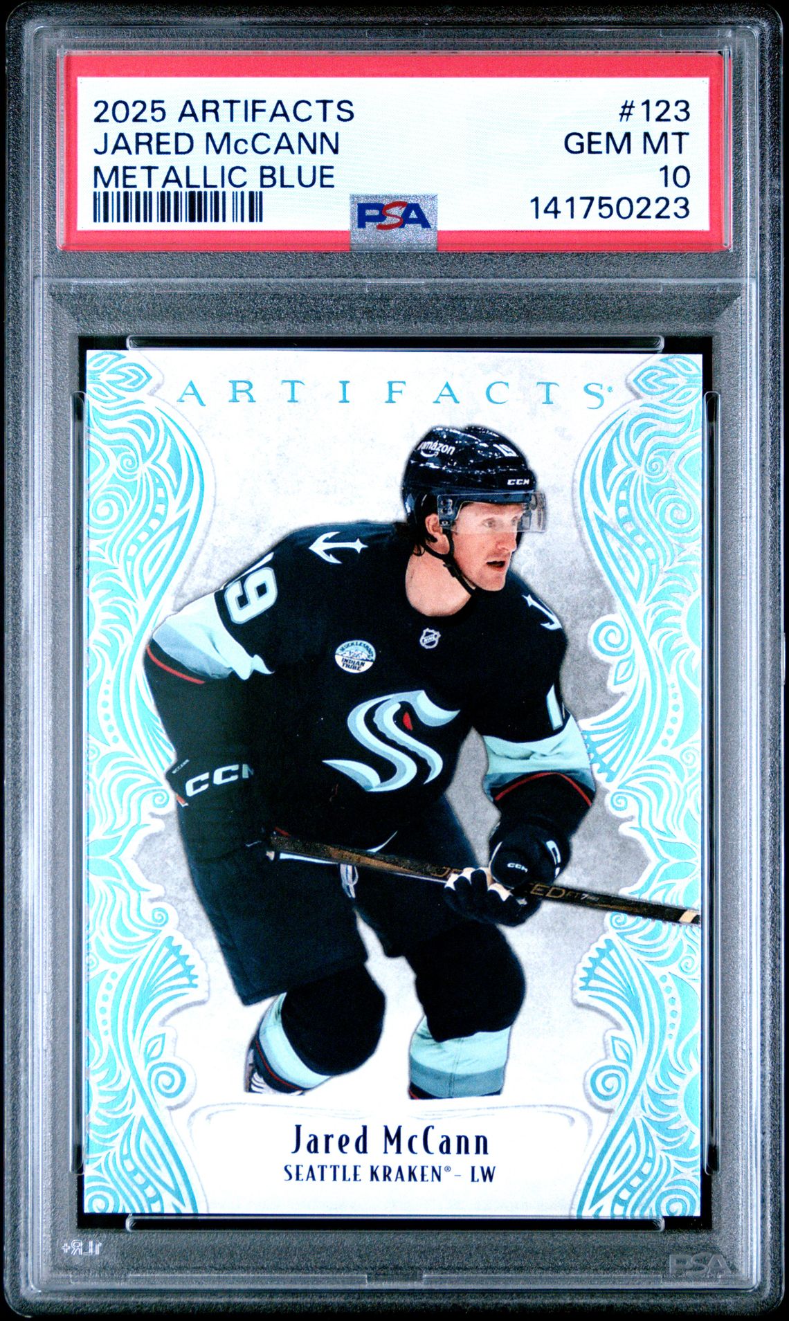 2025 Upper Deck Artifacts Jared Mccann #123 (Metallic Blue) Gem Mt 10 front