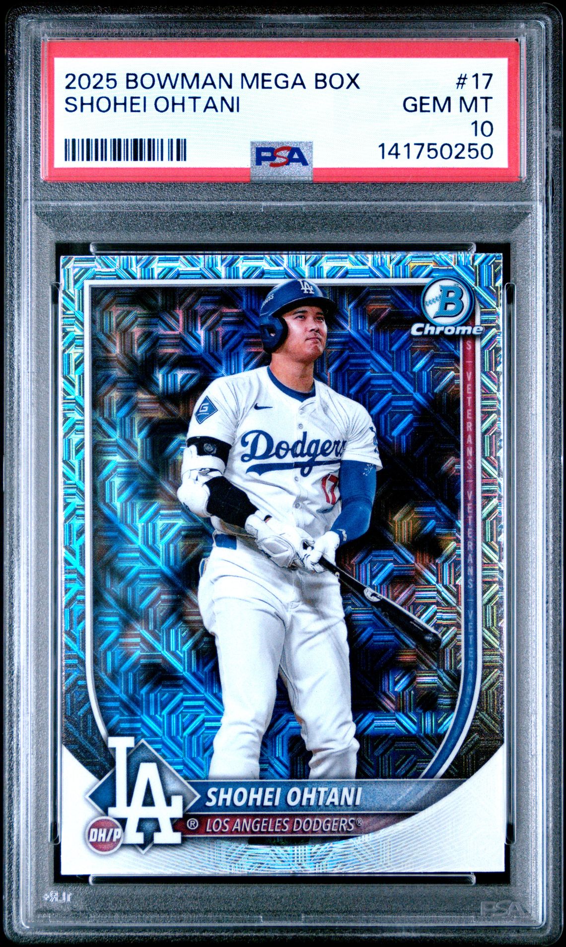 2025 Bowman Mega Box Chrome Shohei Ohtani #17 Gem Mt 10 front