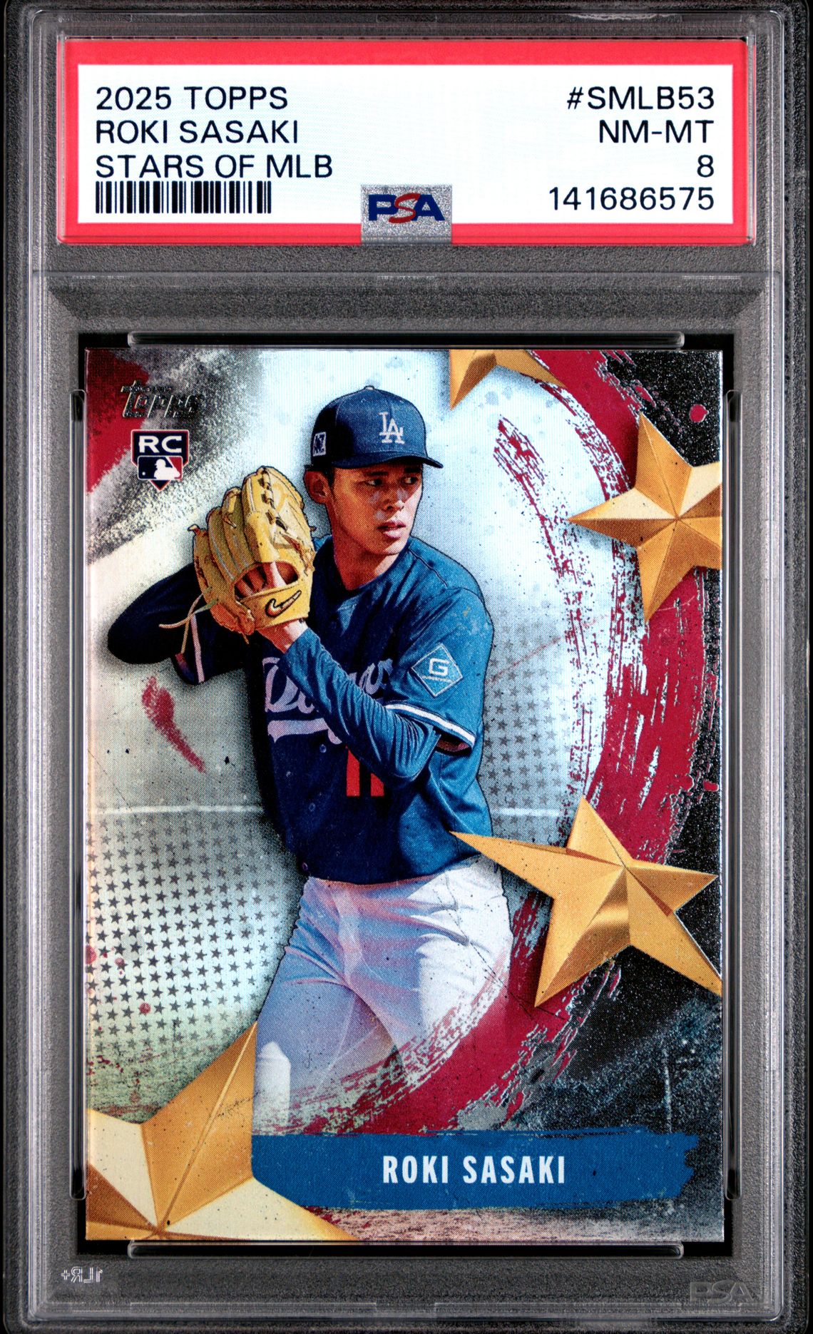 2025 Topps Stars Of Mlb Roki Sasaki #Smlb53 (Series 2) Nm-Mt 8 front