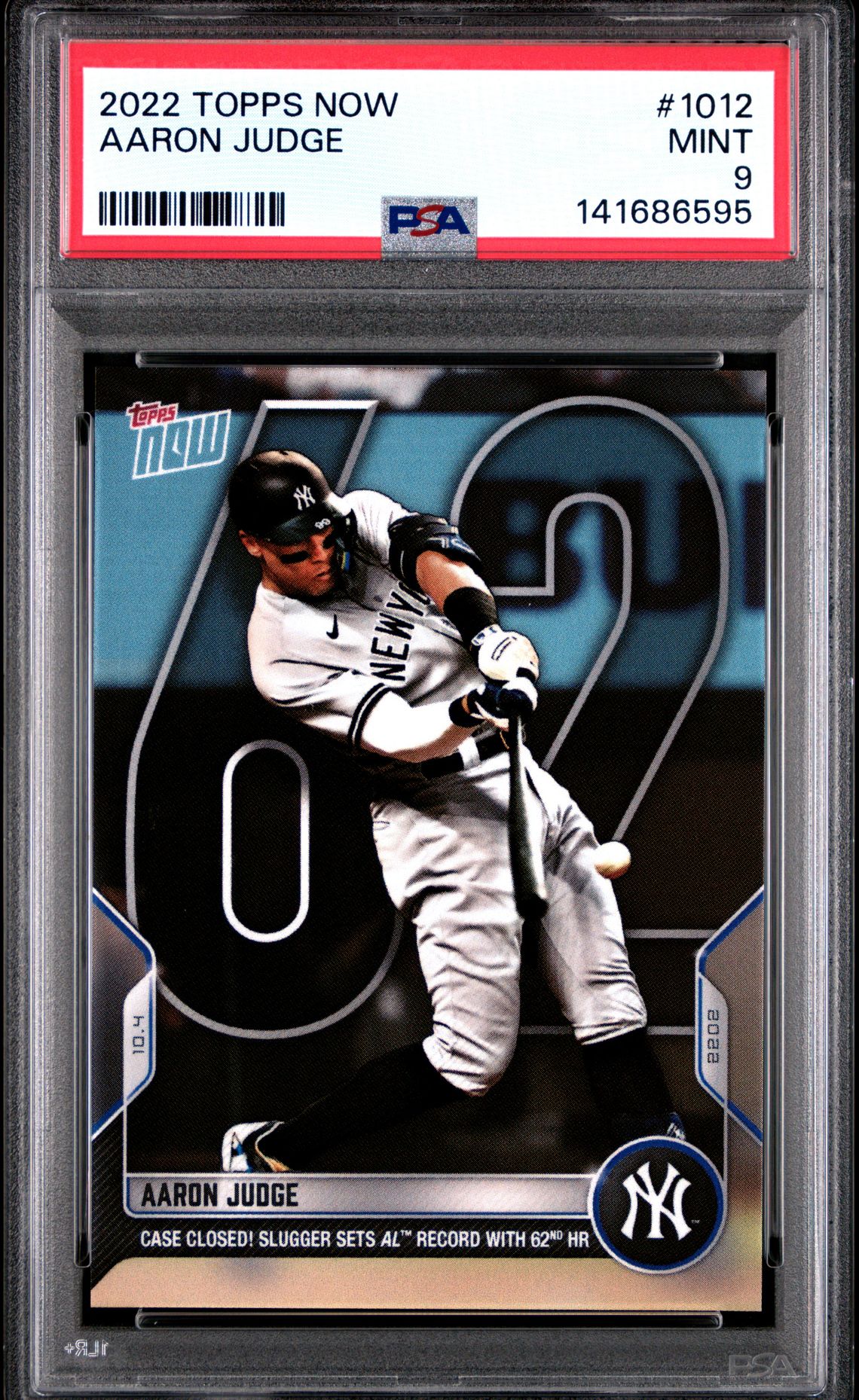 2022 Topps Now Aaron Judge #1012 Mint 9 front
