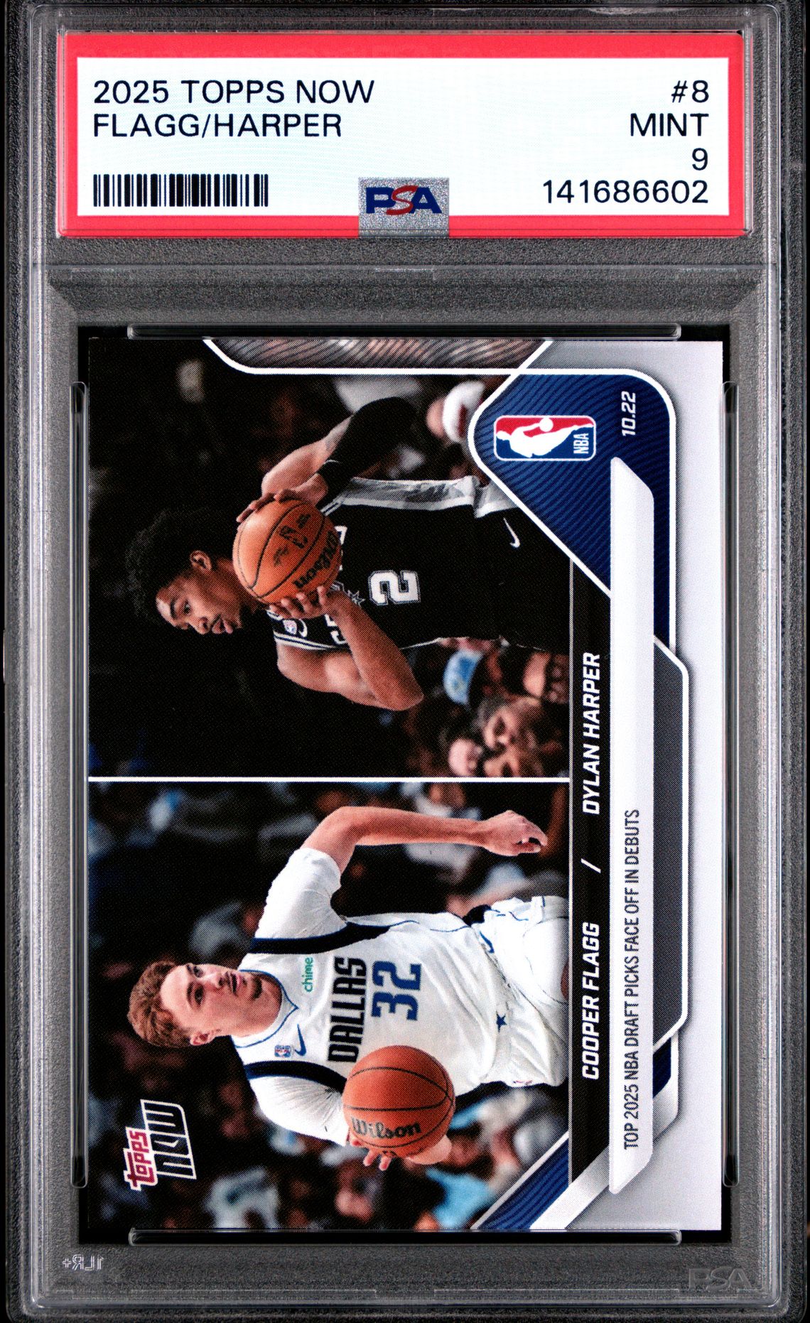 2025 Topps Now Flagg/Harper #8 Mint 9 front