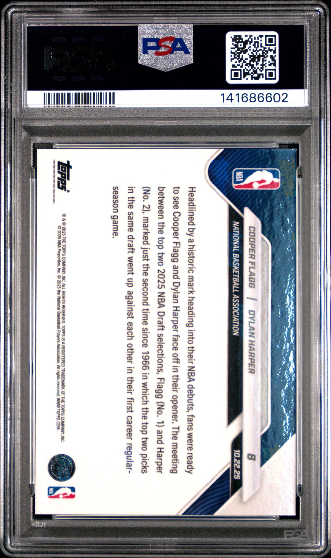 2025 Topps Now Flagg/Harper #8 Mint 9 back