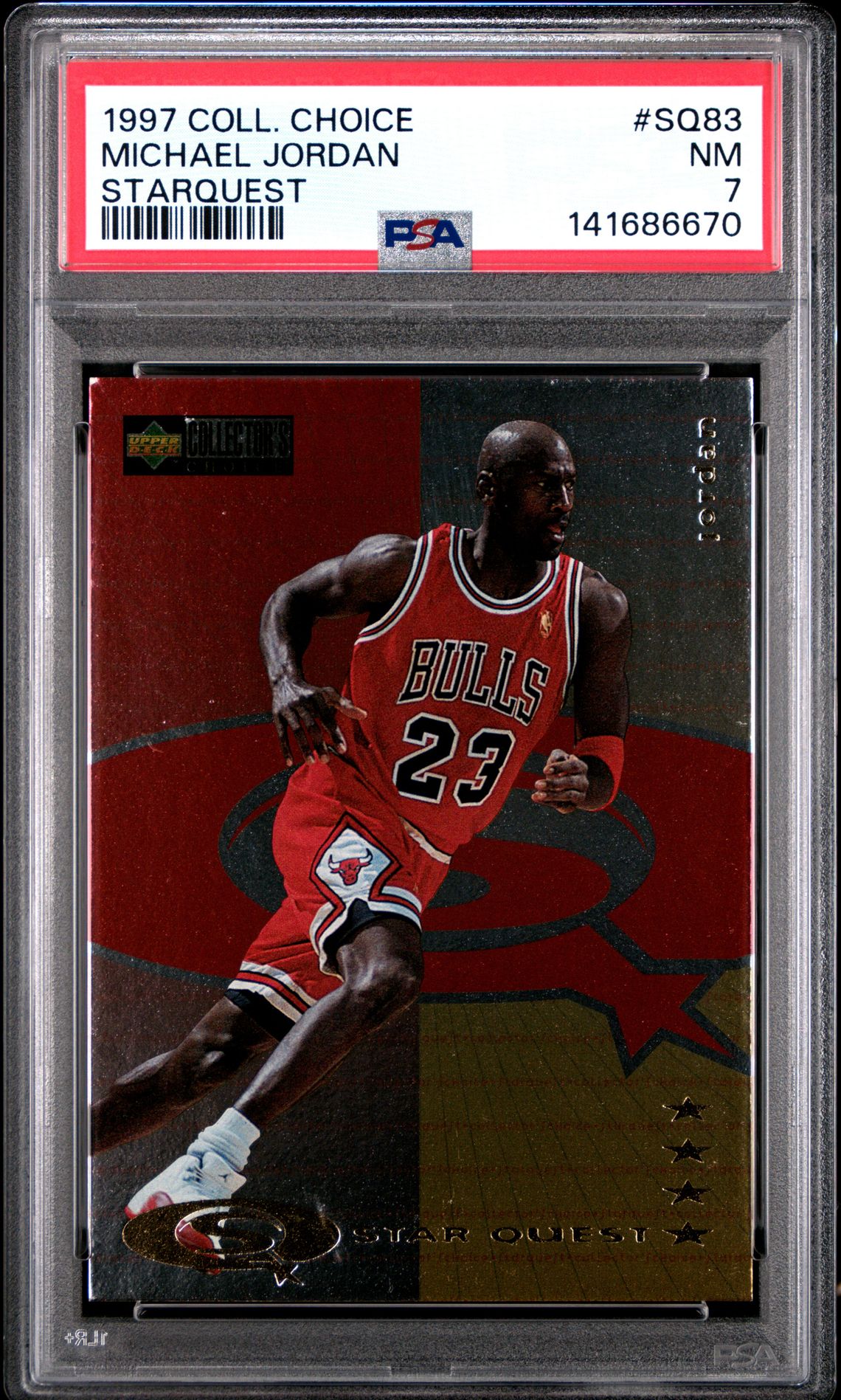 1997 Collector's Choice Starquest Michael Jordan #Sq83 (Starquest) Nm 7 front