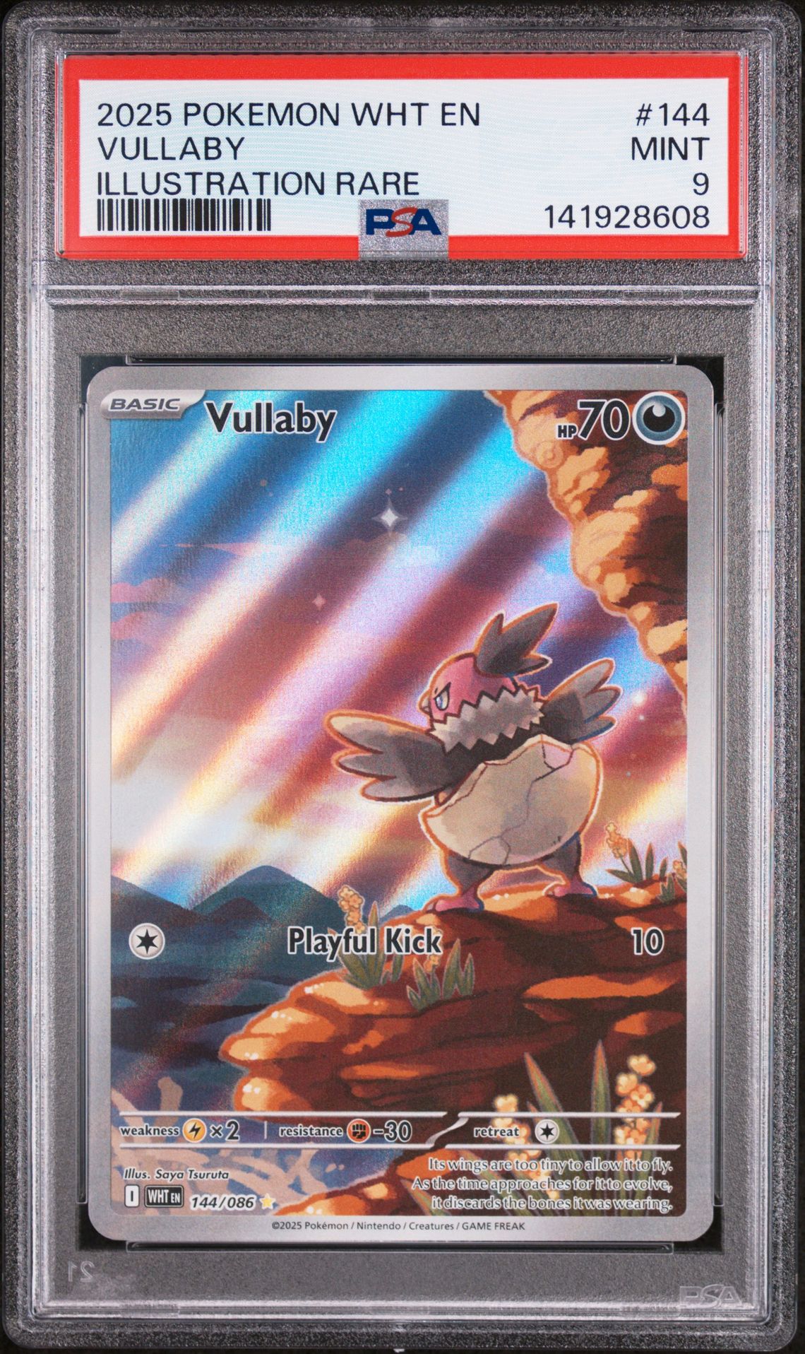 2025 Pokemon Wht En-White Flare Vullaby #144 (Illustration Rare) Mint 9 front