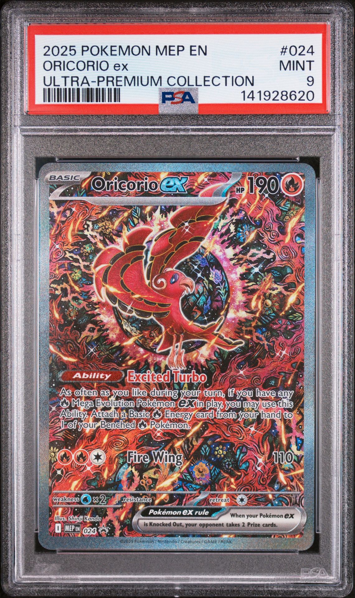 2025 Pokemon Mep En-Me Black Star Promo Oricorio Ex #024 (Ultra-Premium Collection) Mint 9 front