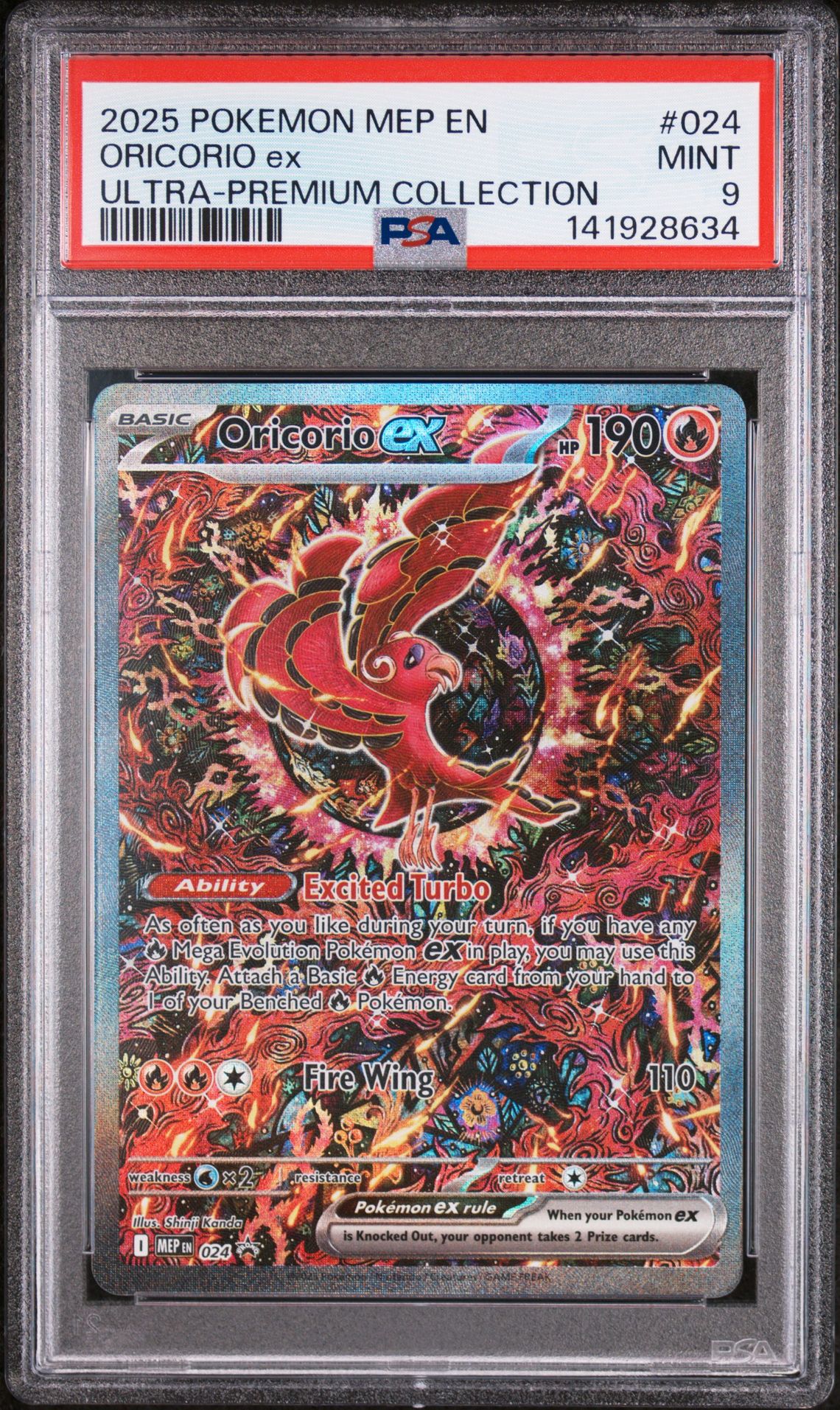 2025 Pokemon Mep En-Me Black Star Promo Oricorio Ex #024 (Ultra-Premium Collection) Mint 9 front