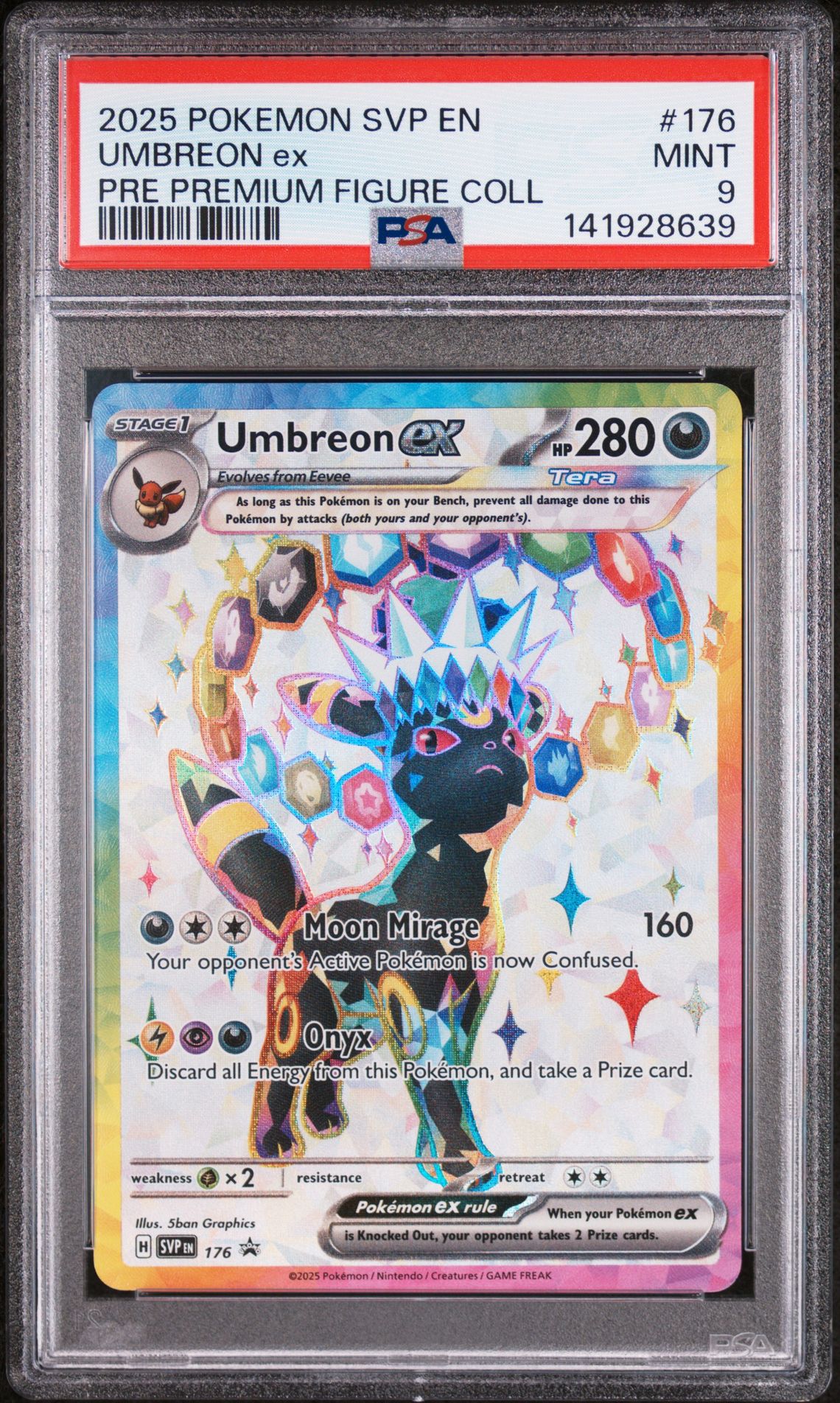 2025 Pokemon Svp En-Sv Black Star Promo Umbreon Ex #176 (Pre Premium Figure Coll) Mint 9 front
