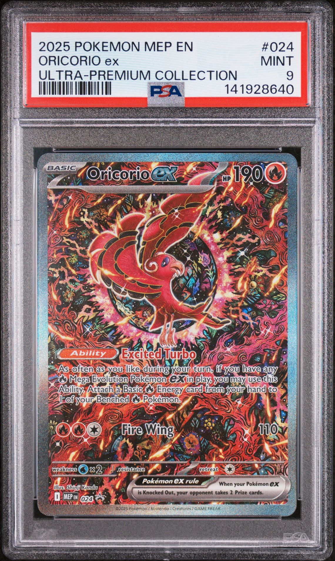 2025 Pokemon Mep En-Me Black Star Promo Oricorio Ex #024 (Ultra-Premium Collection) Mint 9 front