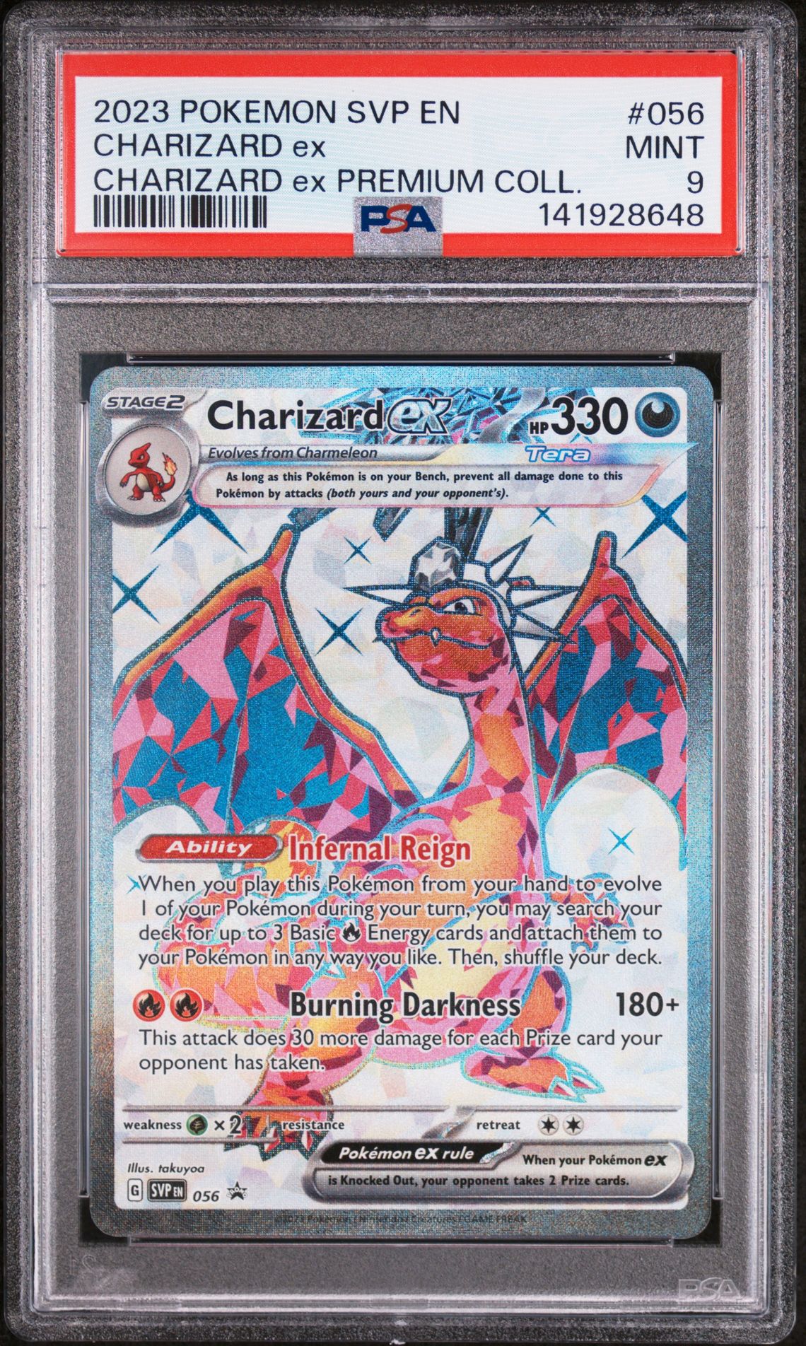 2023 Pokemon Svp En-Sv Black Star Promo Charizard Ex #056 (Charizard Ex Premium Coll.) Mint 9 front