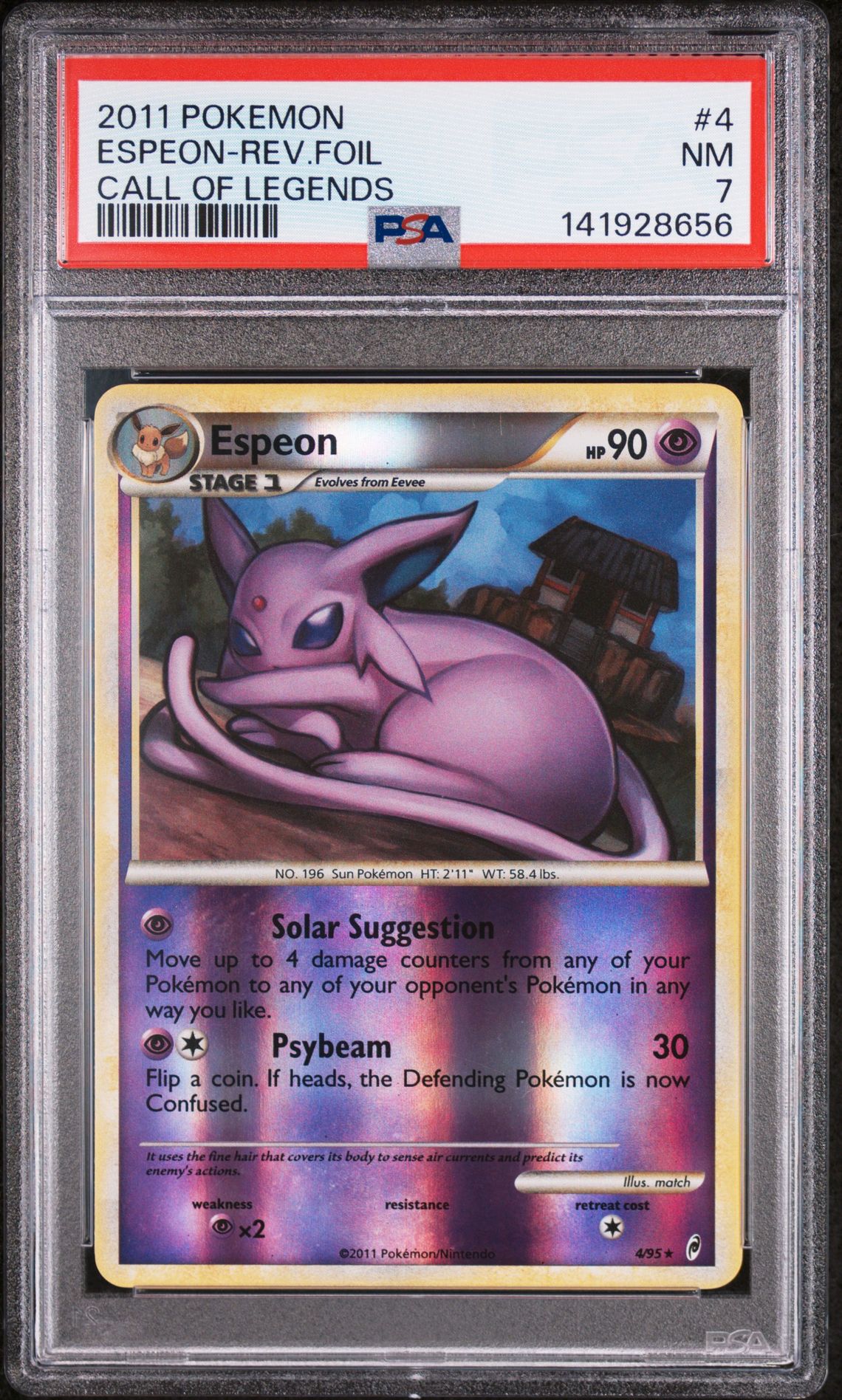 2011 Pokemon Call Of Legends Espeon-Rev.foil #4 (Call Of Legends) Nm 7 front