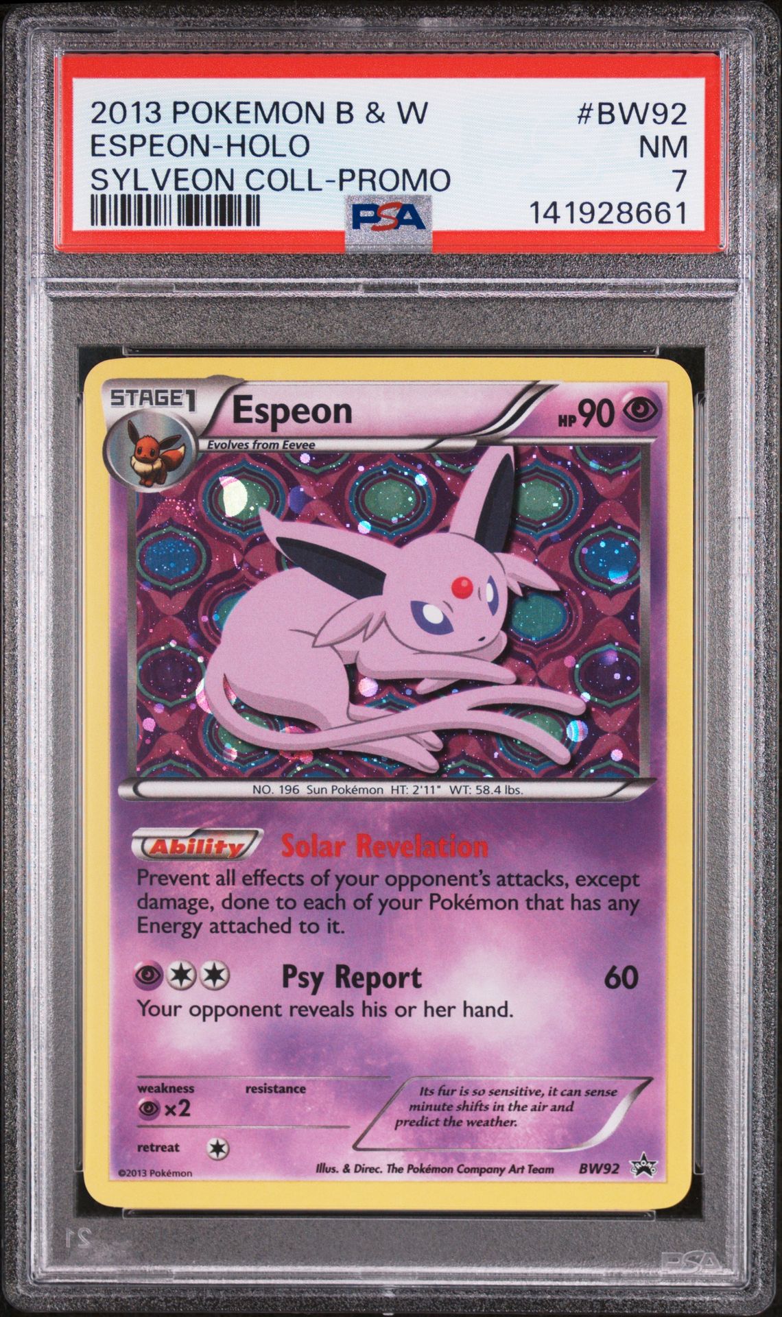 2013 Pokemon Black & White Promo Espeon-Holo #Bw92 (Sylveon Coll-Promo) Nm 7 front
