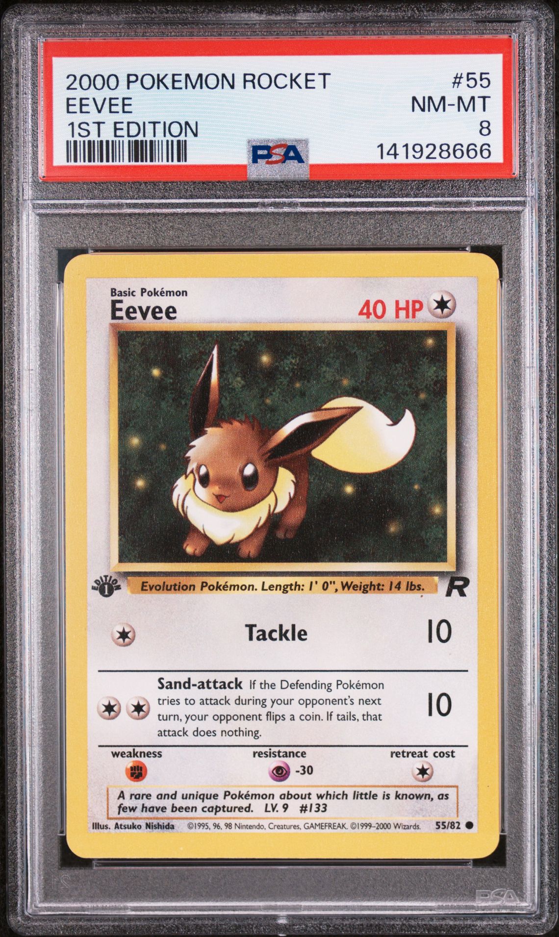 2000 Pokemon Rocket Eevee #55 (1St Edition) Nm-Mt 8 front