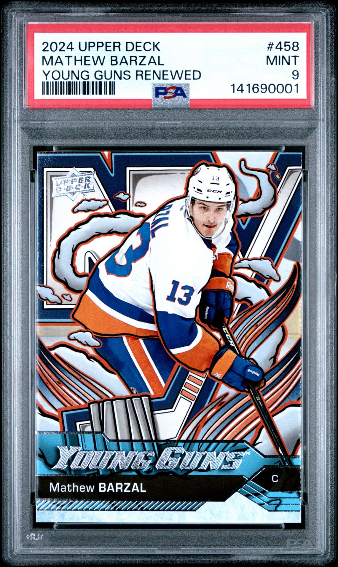 2024 Upper Deck Young Guns Renewed Mathew Barzal #458 Mint 9 front