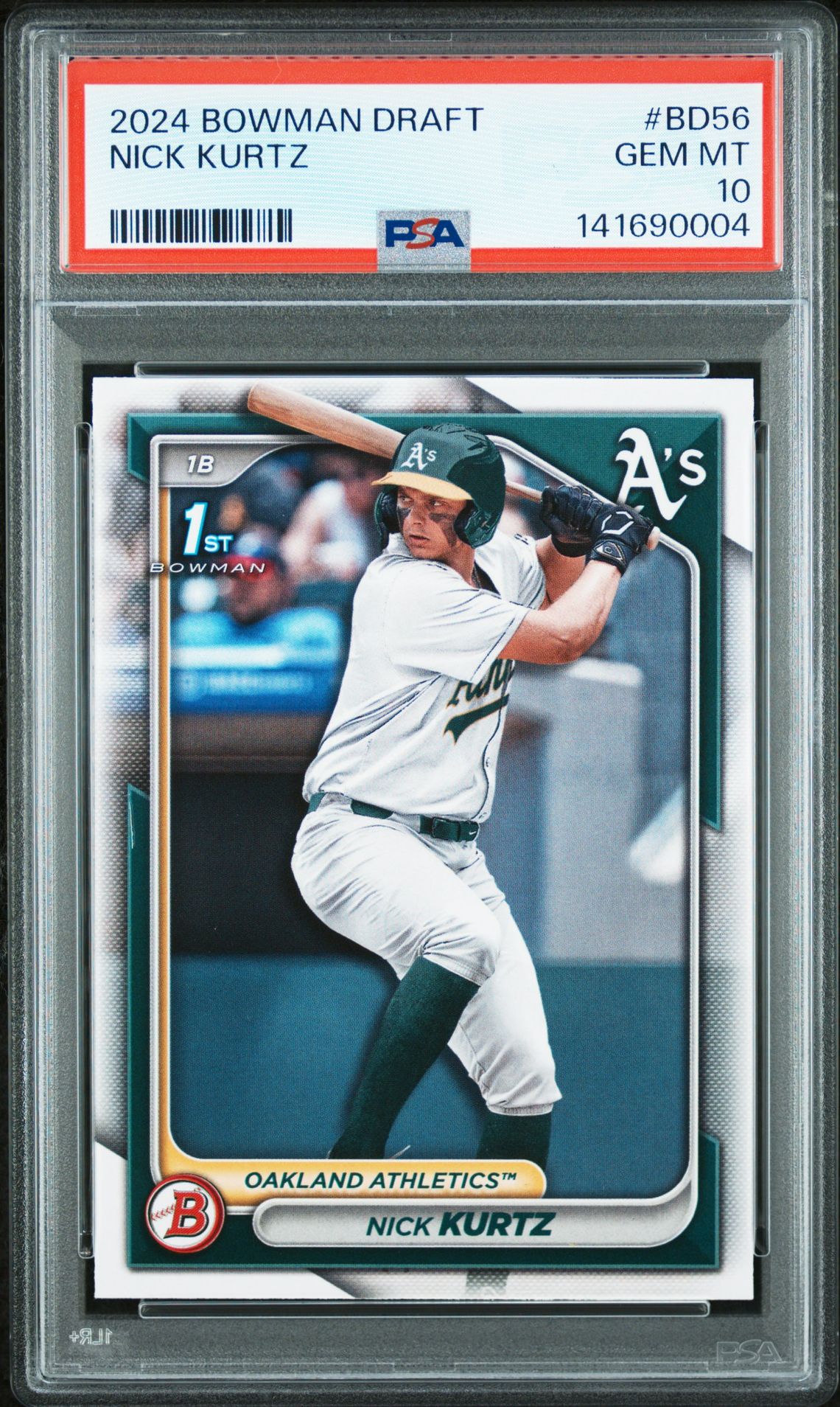 2024 Bowman Draft Nick Kurtz #Bd56 Gem Mt 10 front