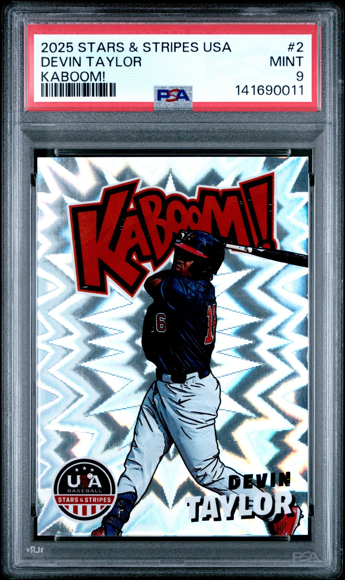 2025 Panini Stars & Stripes Usa Kaboom! Devin Taylor #2 Mint 9 front