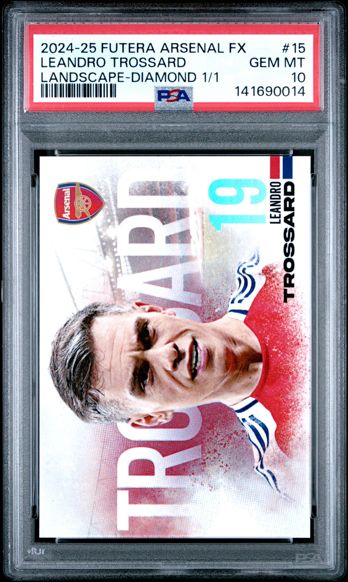 2024-25 Futera Arsenal Fx Collection Landscape Leandro Trossard #15 (Landscape-Diamond 1/1) Gem Mt 10 front