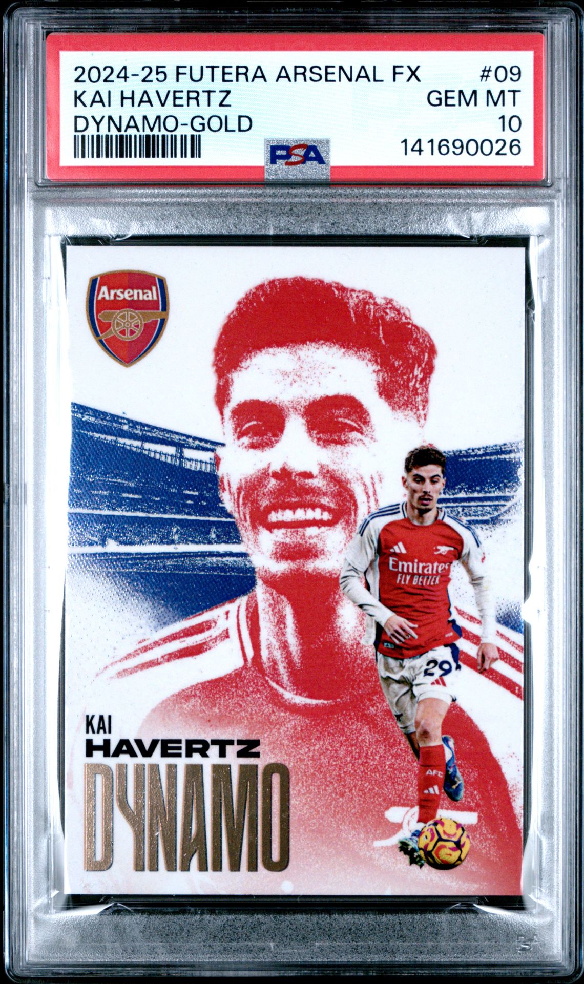 2024-25 Futera Arsenal Fx Collection Dynamo Kai Havertz #09 (Dynamo-Gold) Gem Mt 10 front