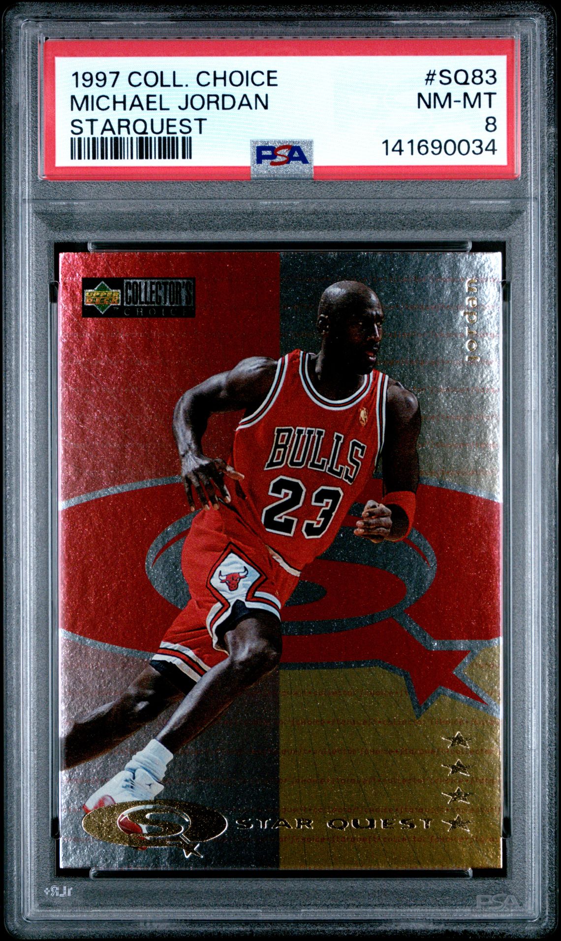 1997 Collector's Choice Starquest Michael Jordan #Sq83 (Starquest) Nm-Mt 8 front