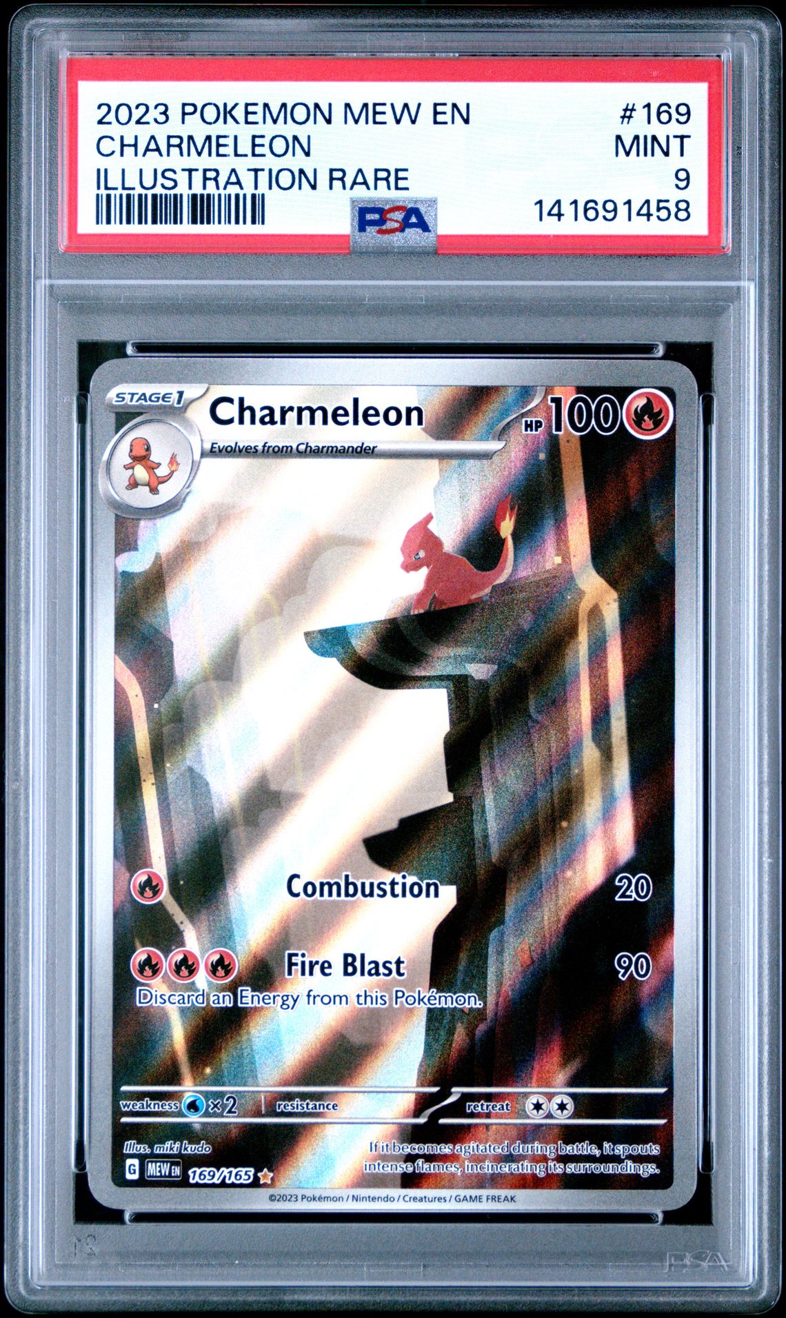 2023 Pokemon Mew En-151 Charmeleon #169 (Illustration Rare) Mint 9 front