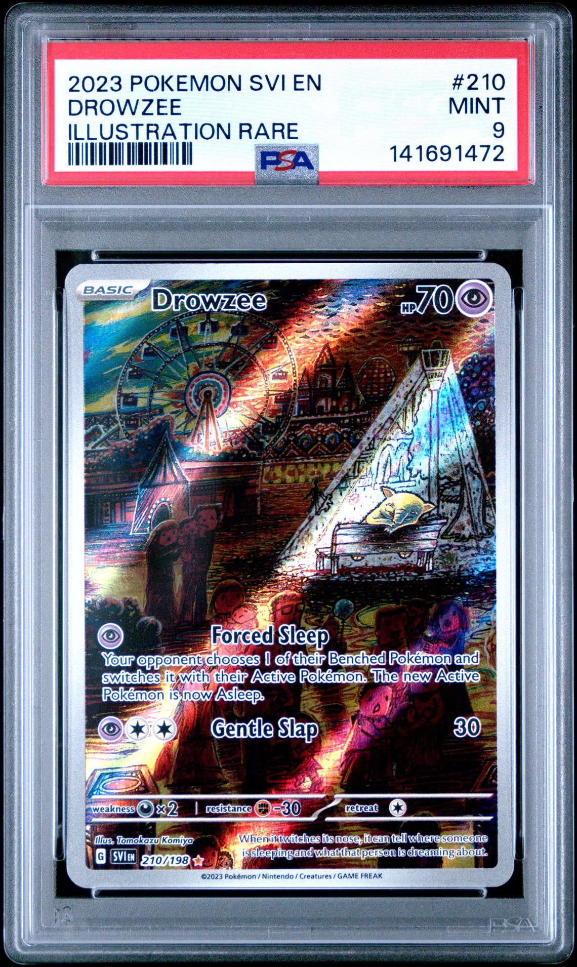 2023 Pokemon Svi En-Scarlet & Violet Drowzee #210 (Illustration Rare) Mint 9 front