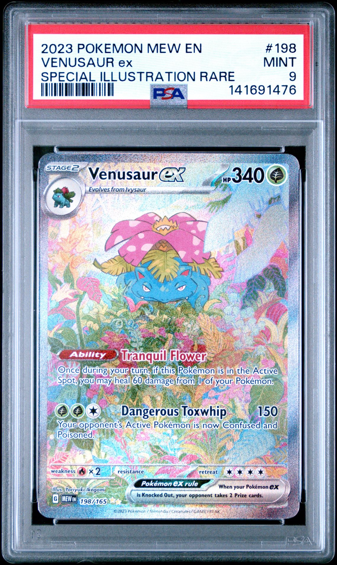 2023 Pokemon Mew En-151 Venusaur Ex #198 (Special Illustration Rare) Mint 9 front